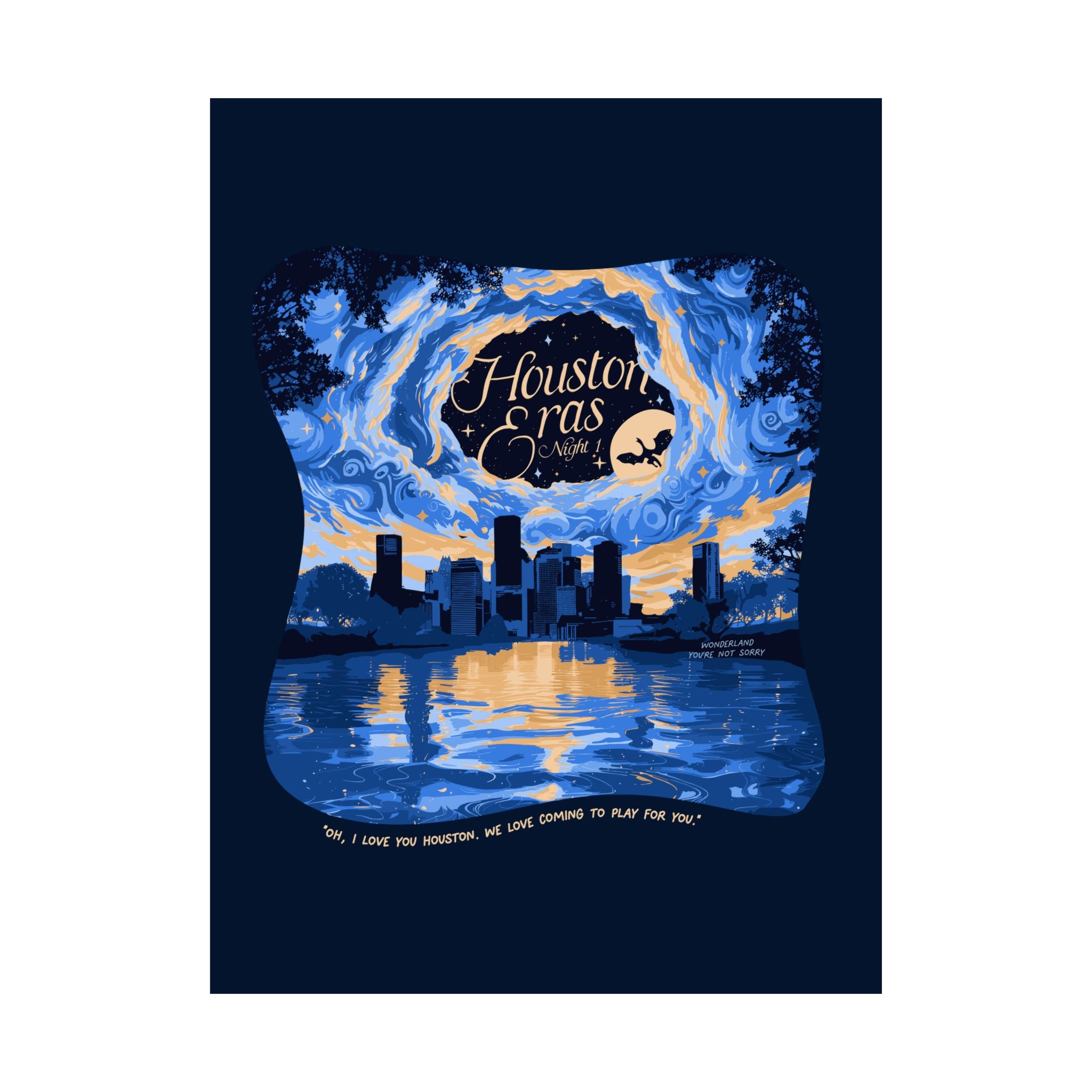 Navy Night One Houston Eras Tour Poster