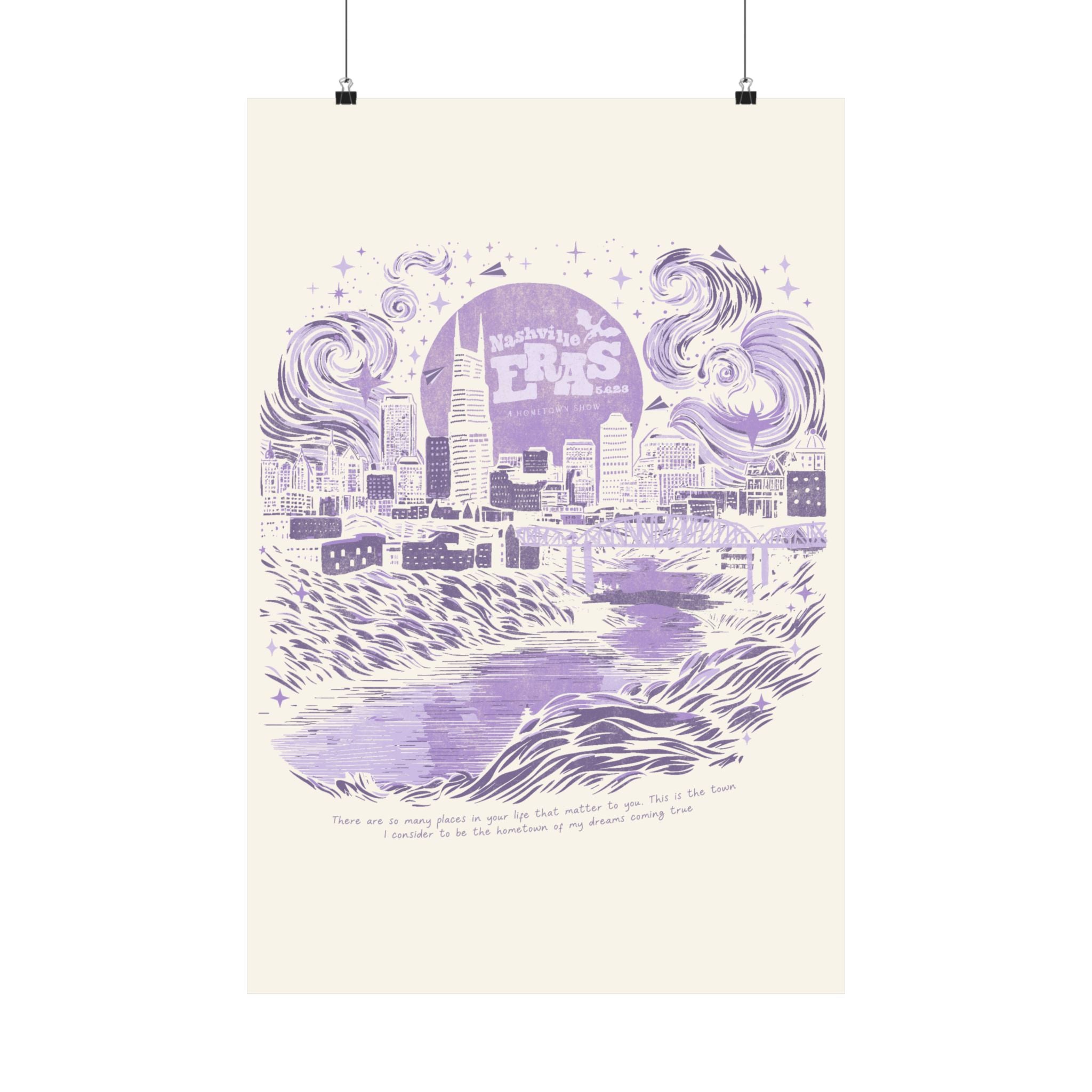 Night Two Nashville Eras Tour Skyline Poster