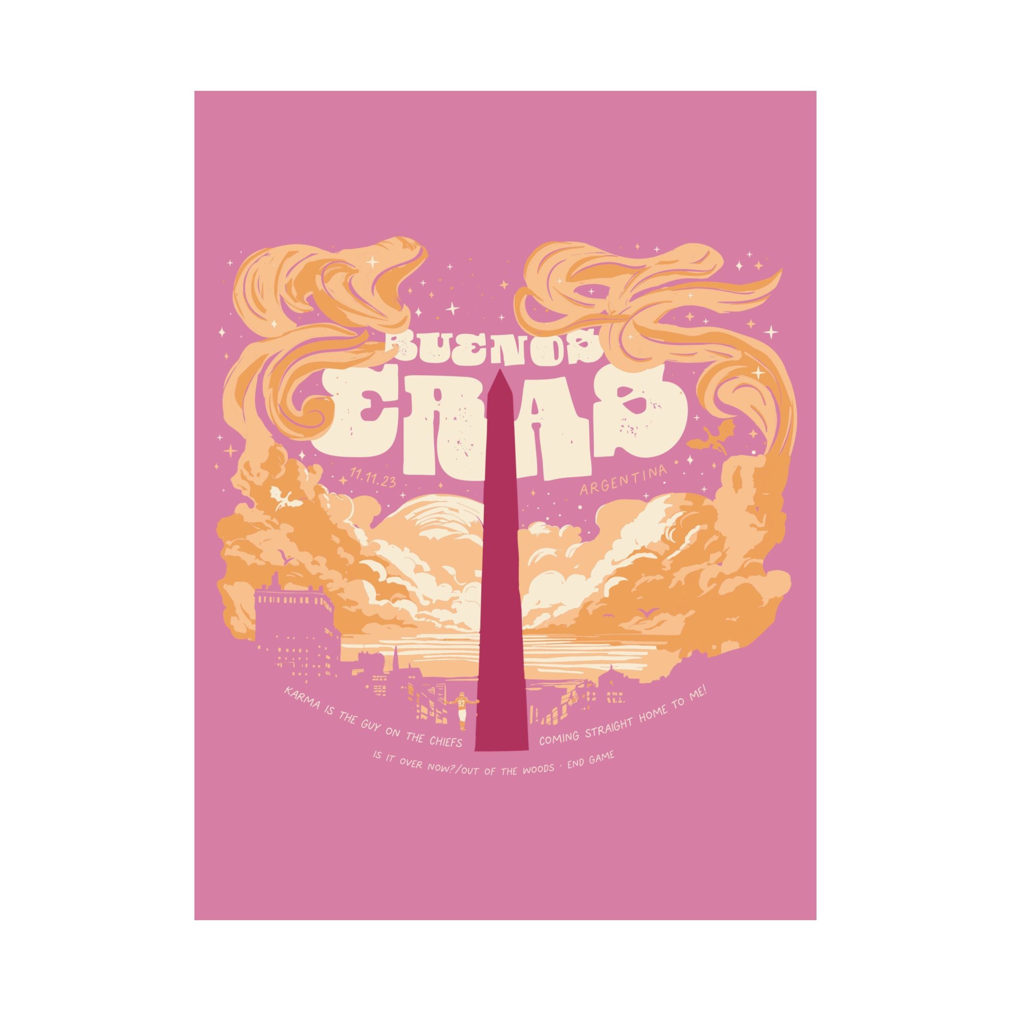 Pink Night Two Buenos Aires Eras Tour Poster