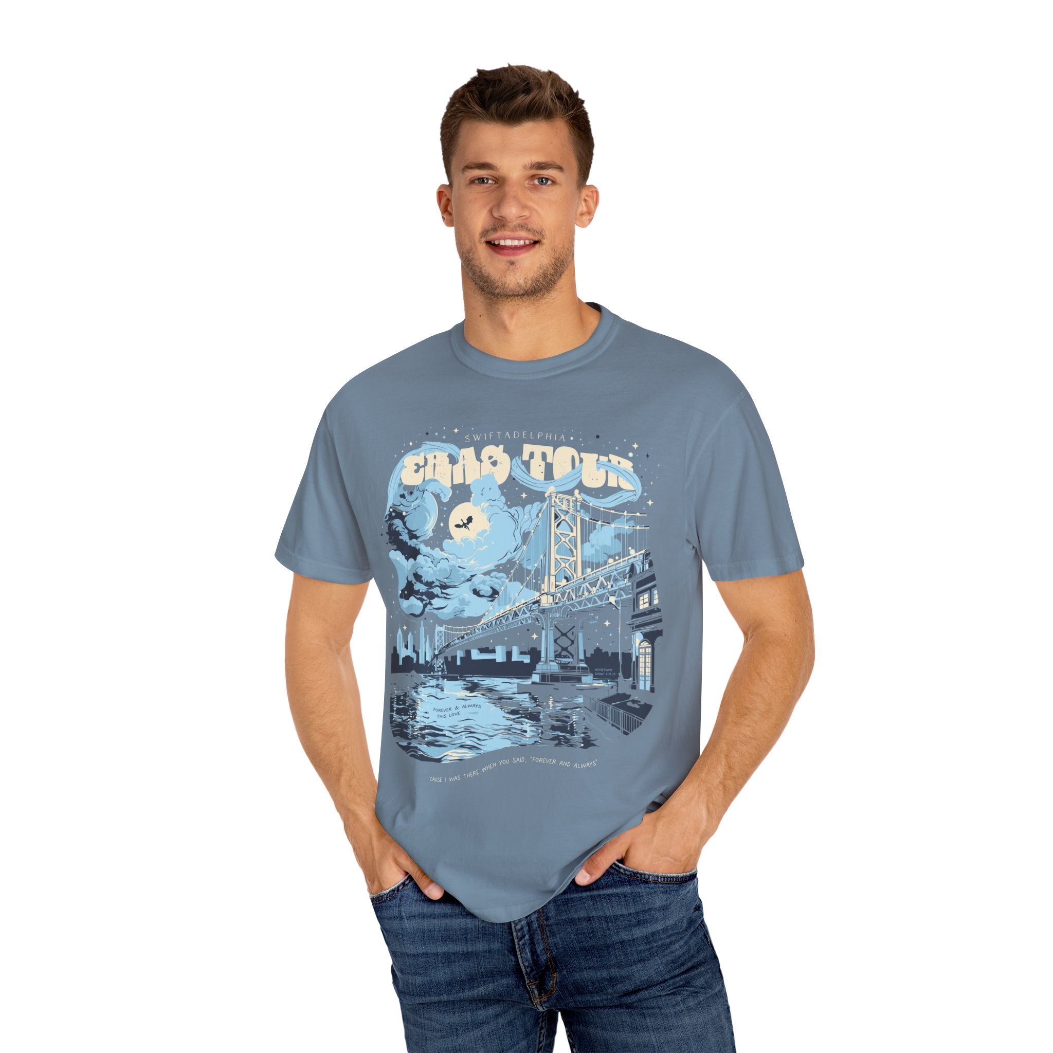 Night Two Swiftadelphia Skyline Single Sided Eras Tour Shirt