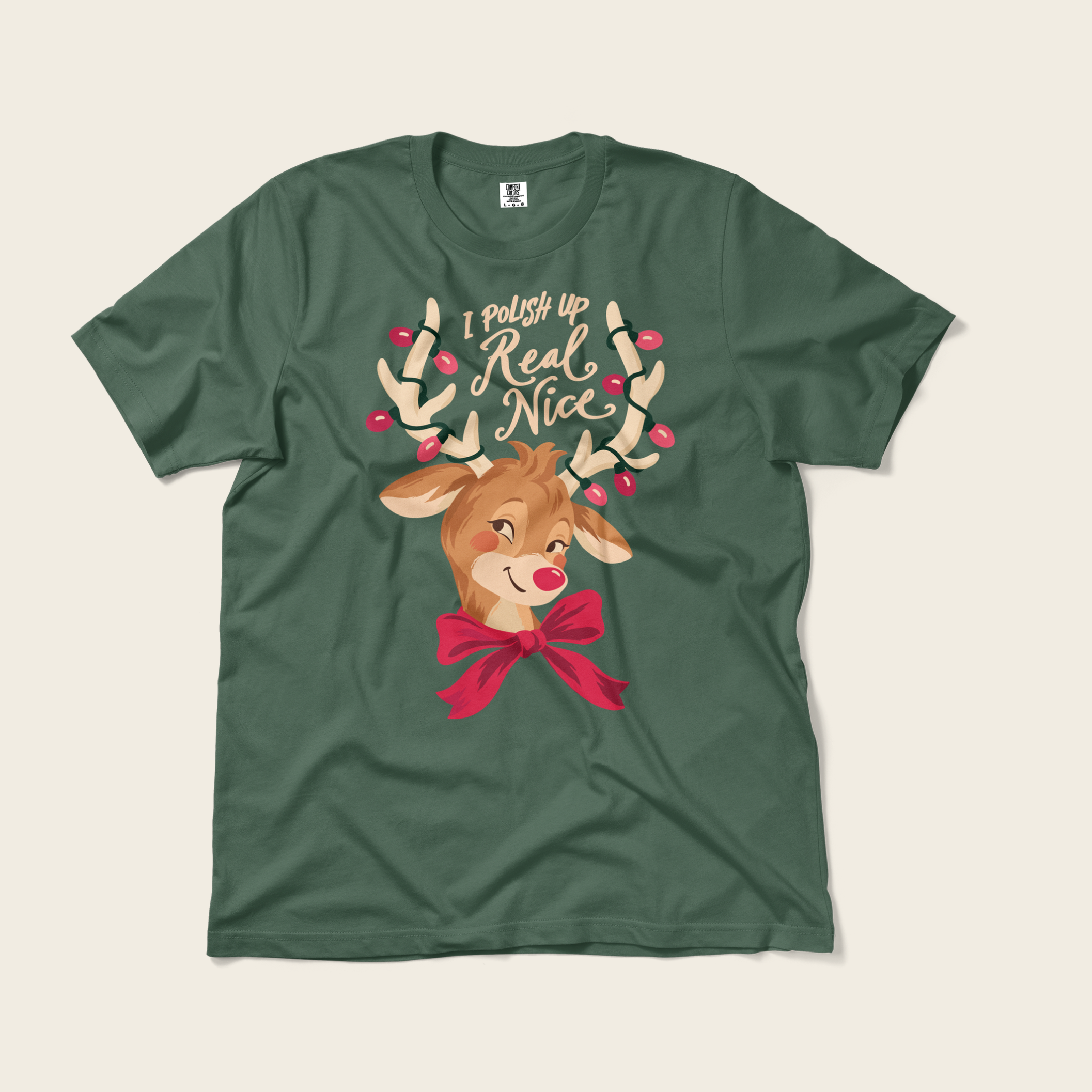 I Polish Up Real Nice Tee in Blue Spruce