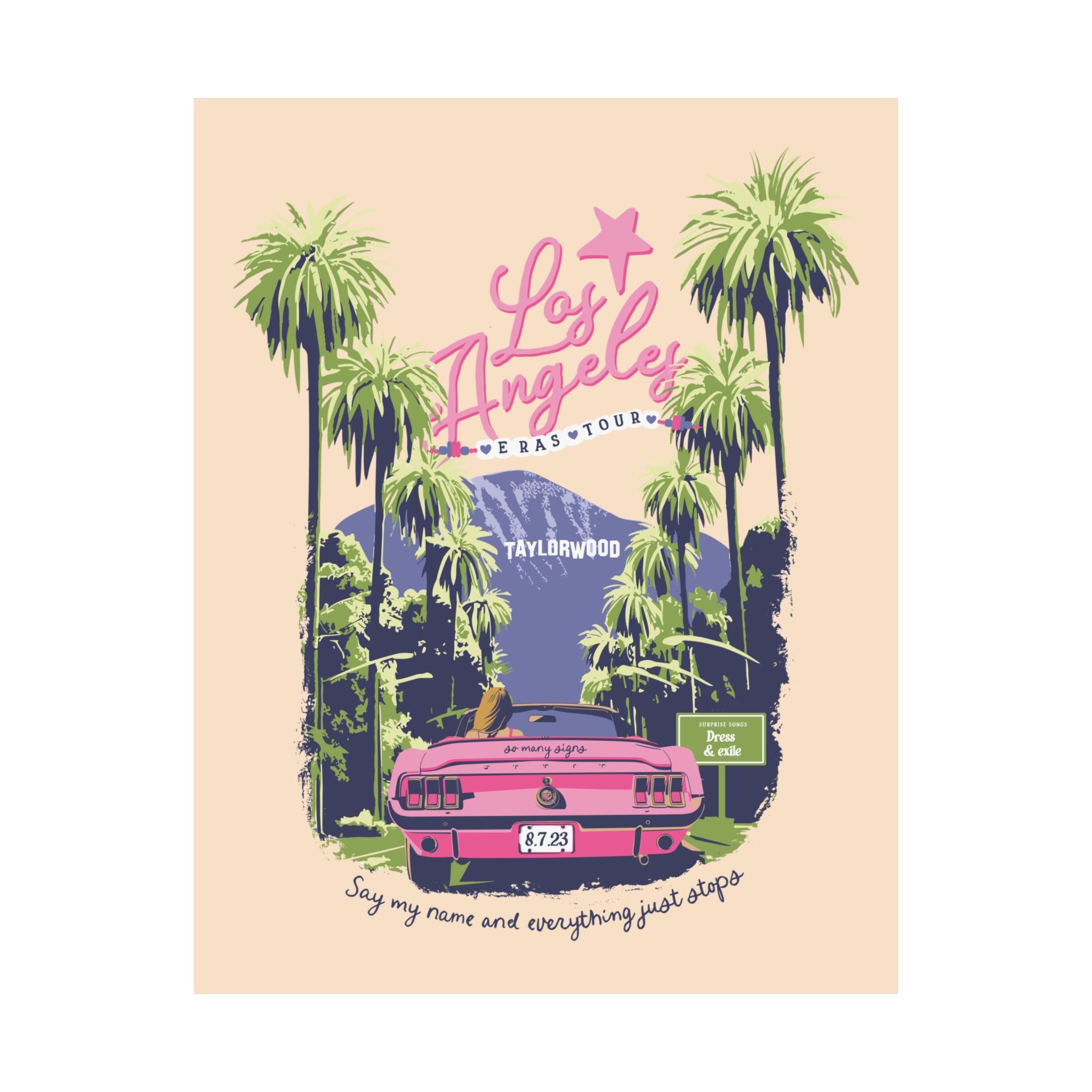 Los Angeles Eras Night Four Taylorwood Poster
