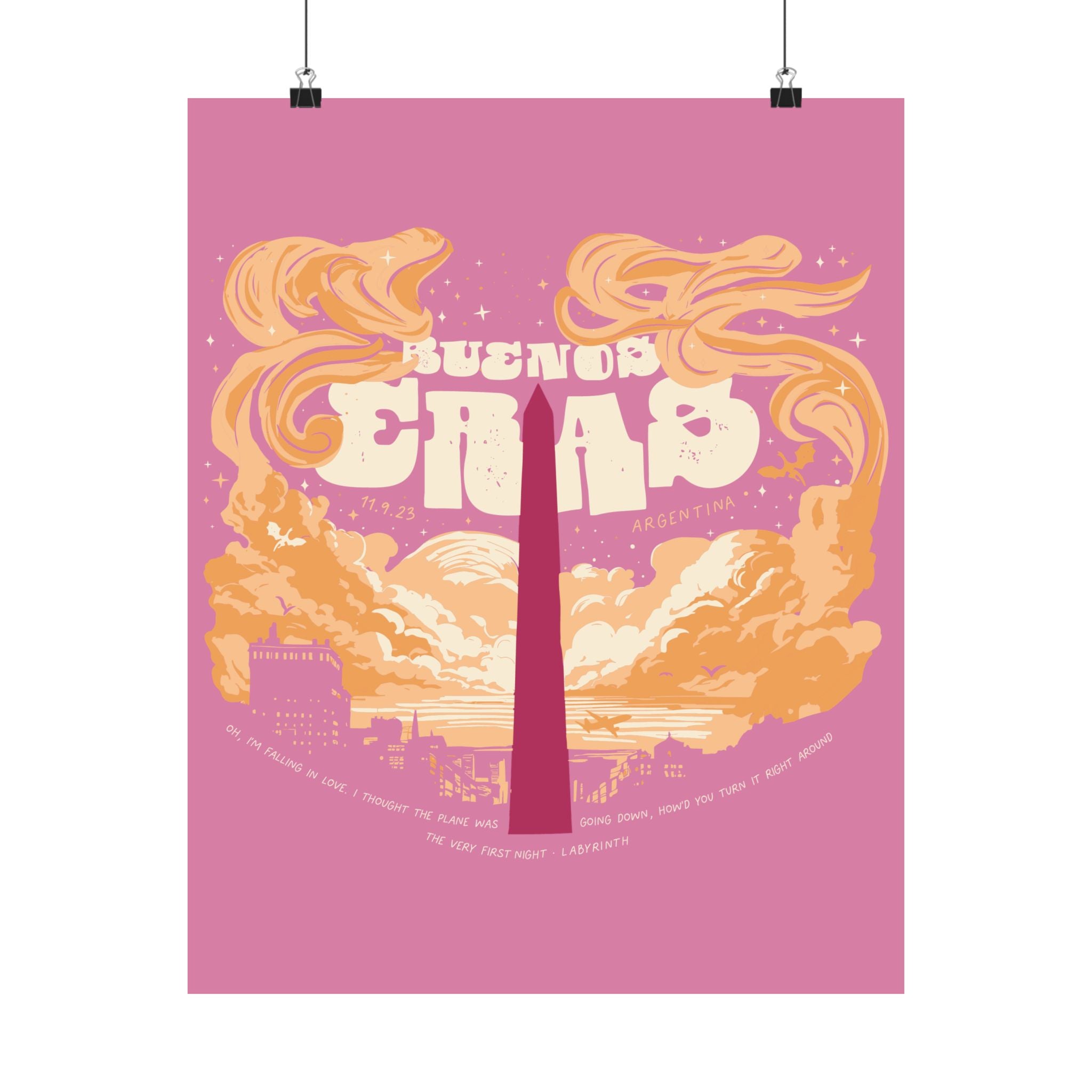 Pink Night One Buenos Aires Eras Tour Poster