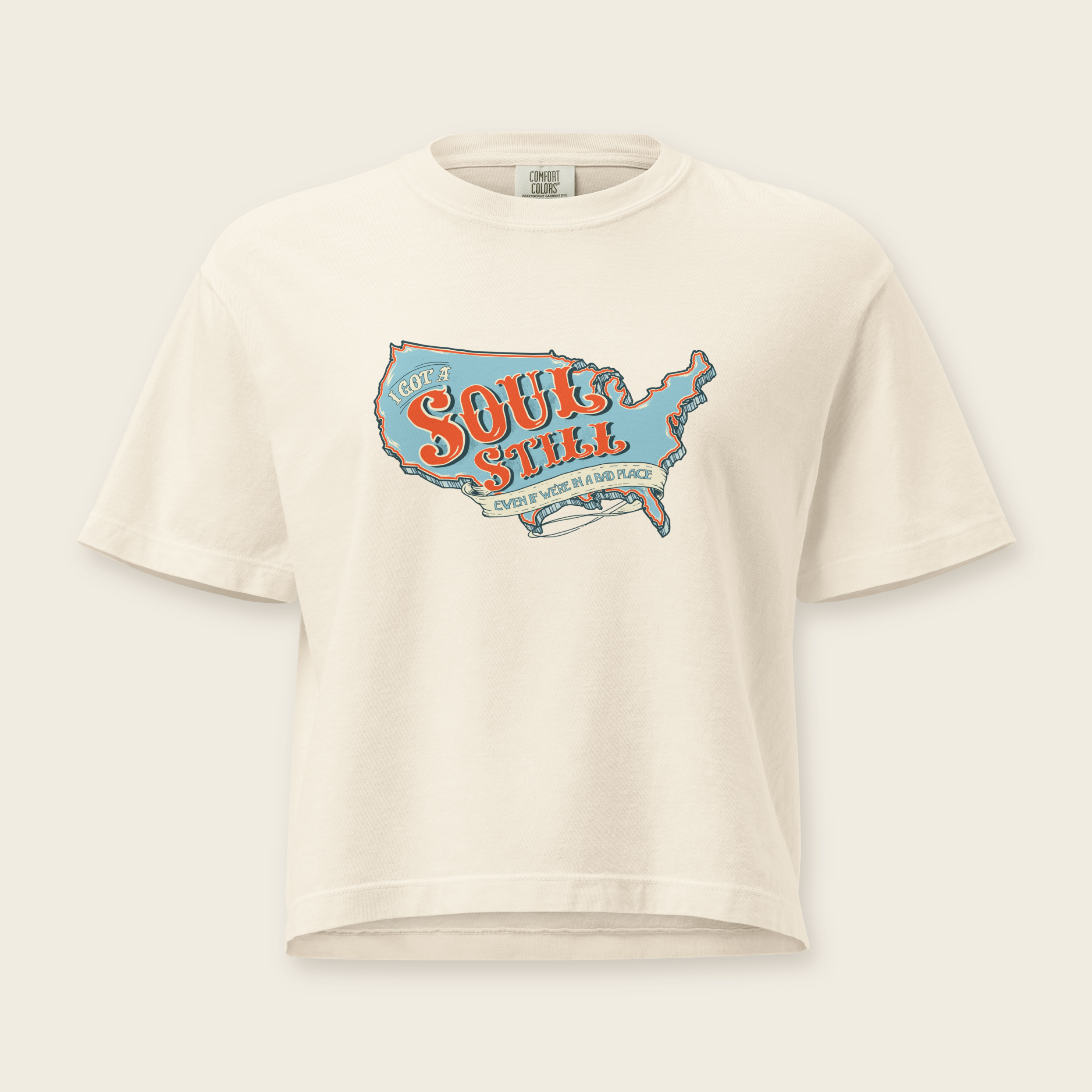 I Got a Soul Still Boxy Tee in Ivory