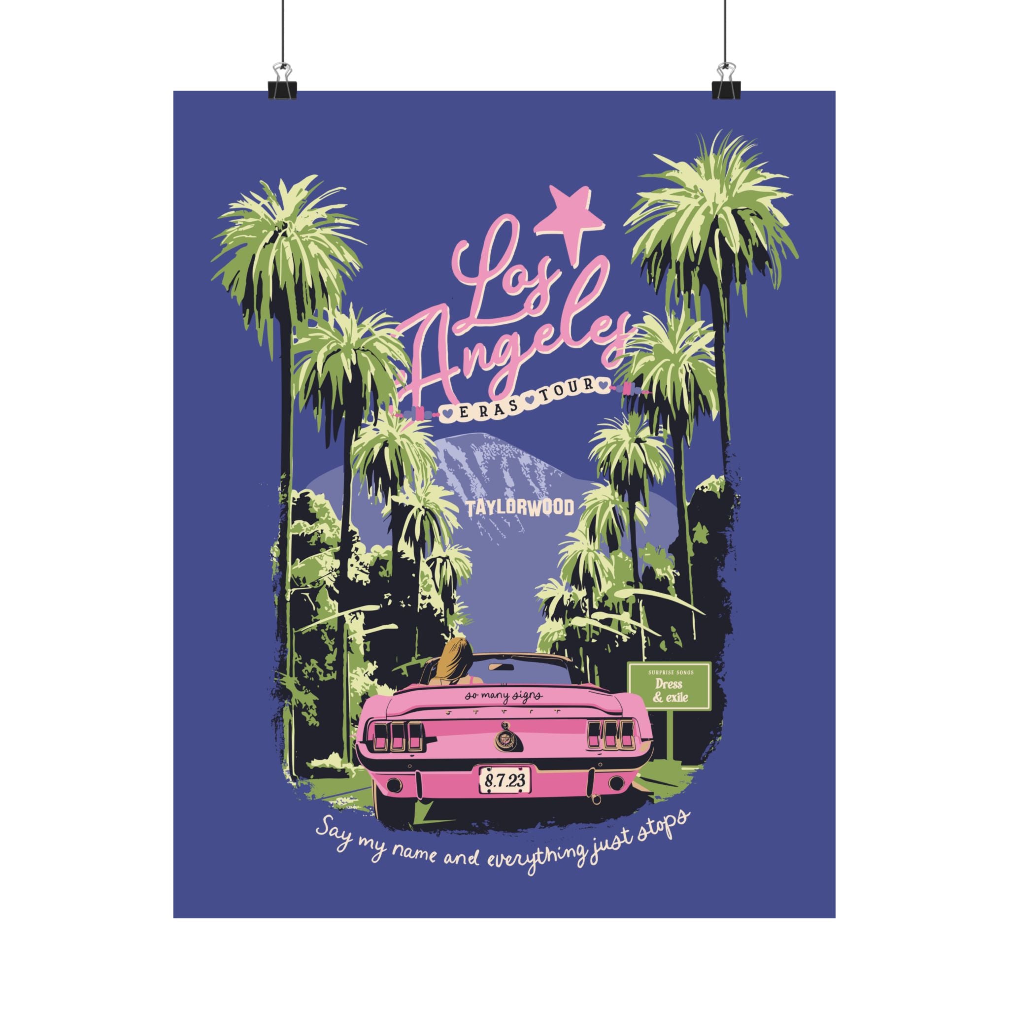 Los Angeles Eras Night Four Taylorwood Poster