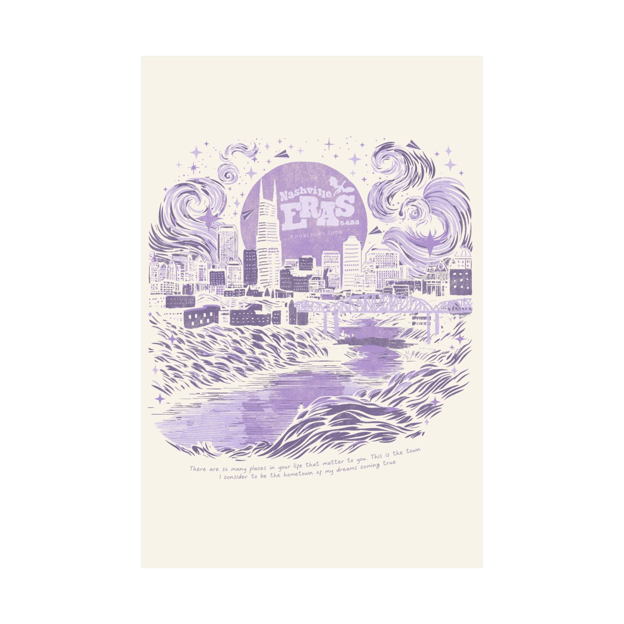 Night Two Nashville Eras Tour Skyline Poster