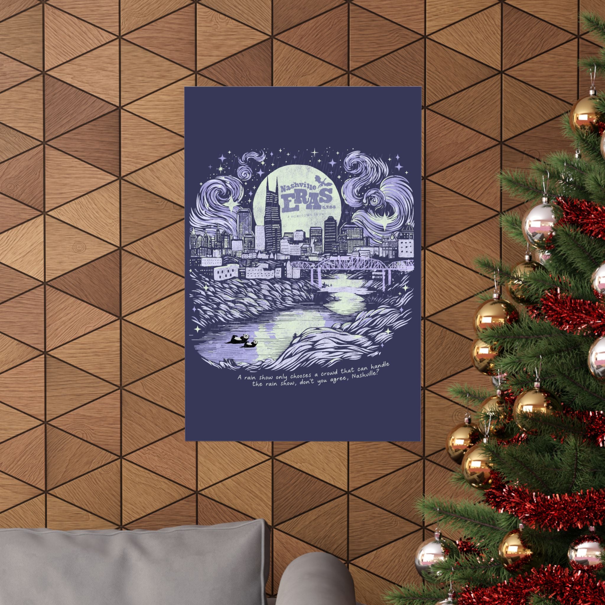 Night Three Nashville Eras Tour Skyline Purple Poster