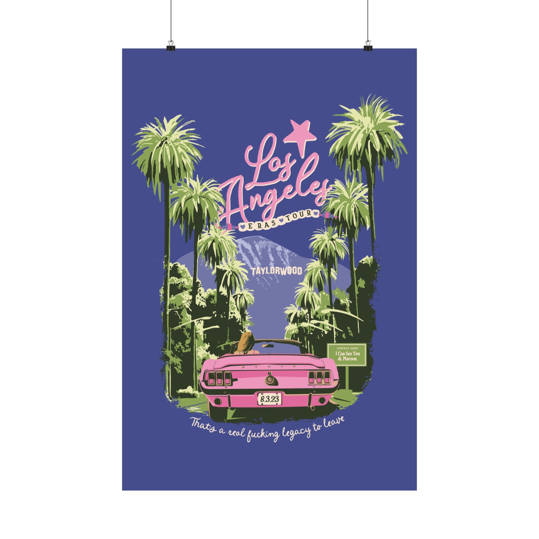 Los Angeles Eras Night One Taylorwood Poster