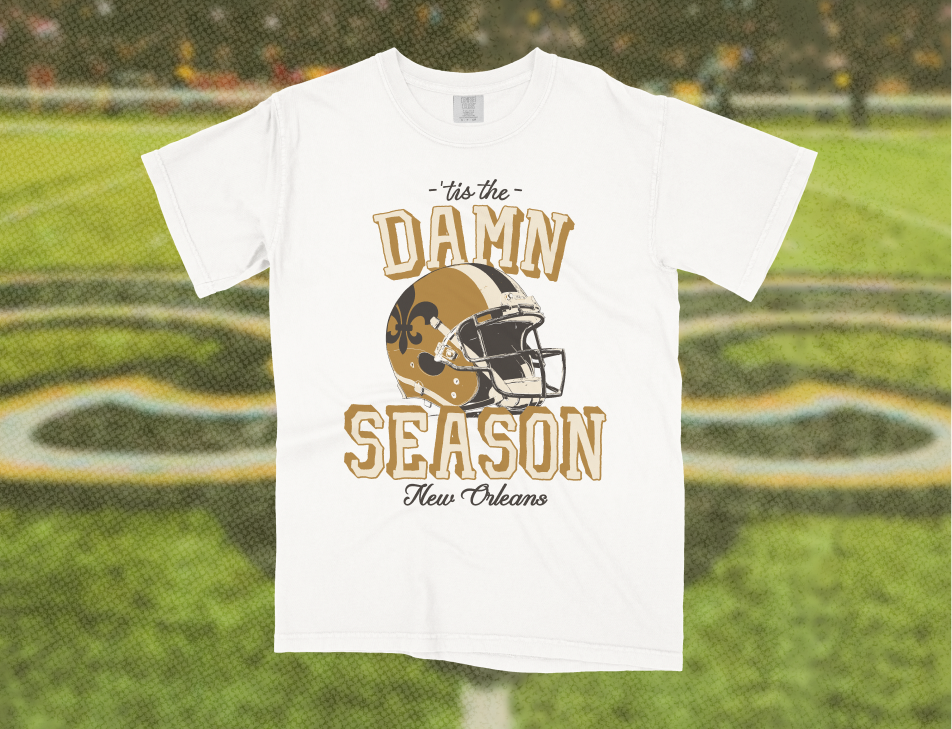 New Orleans Football 'Tis The Season Tee in White