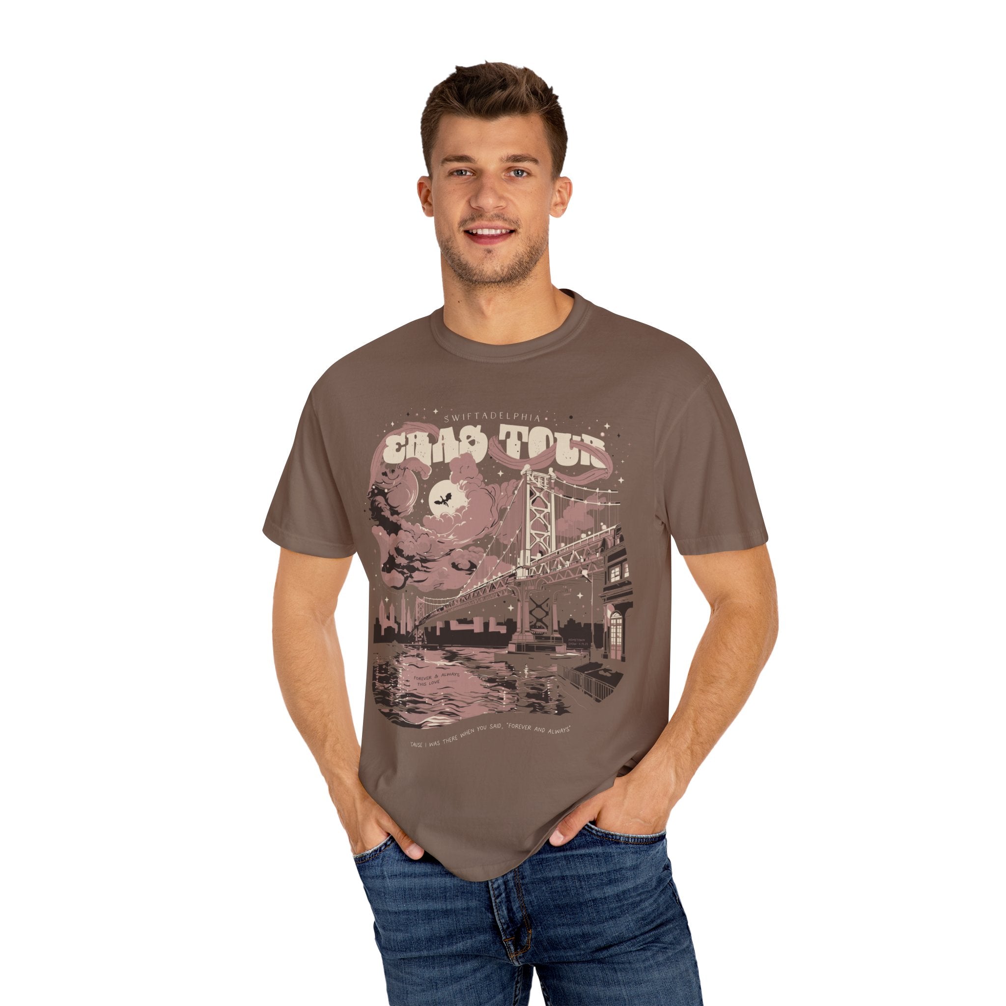 Night Two Swiftadelphia Skyline Single Sided Eras Tour Shirt