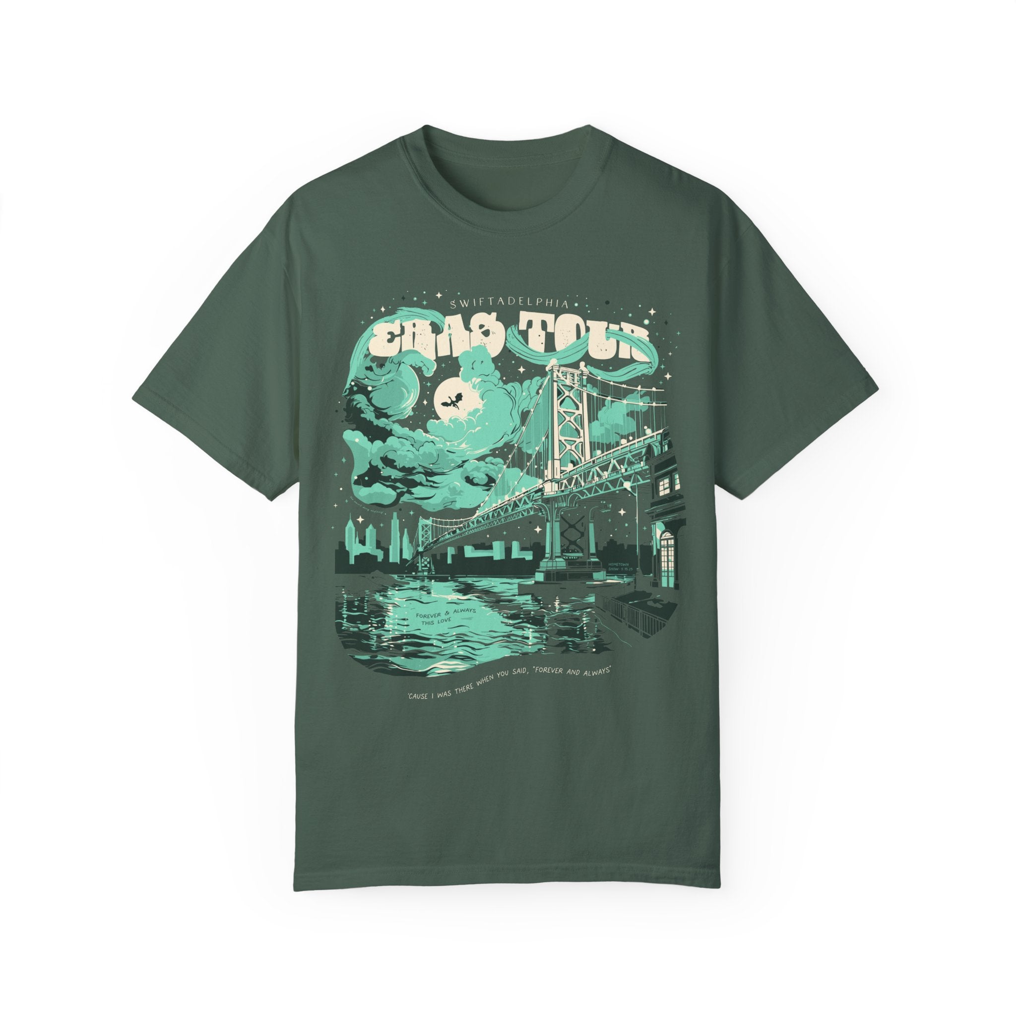 Night Two Swiftadelphia Skyline Single Sided Eras Tour Shirt