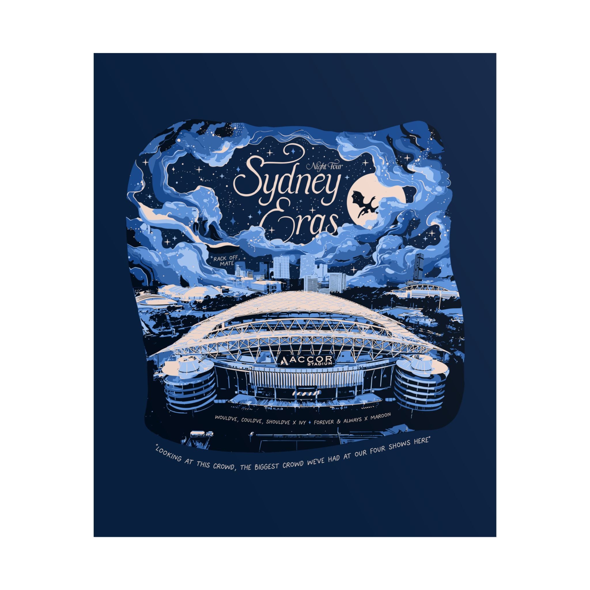 Navy Night Four Sydney Eras Tour Poster