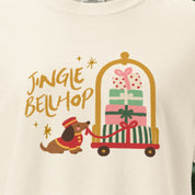 Jingle Bellhop Boxy Tee print close-up