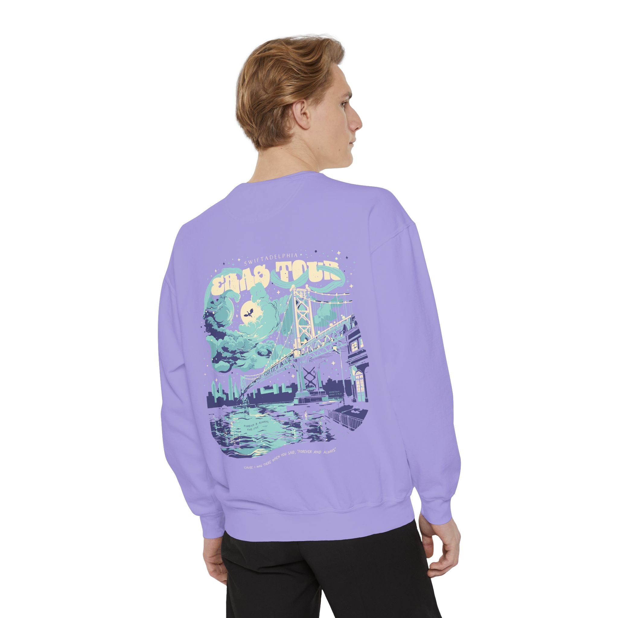 Night Two Swiftadelphia Skyline Eras Tour Crewneck