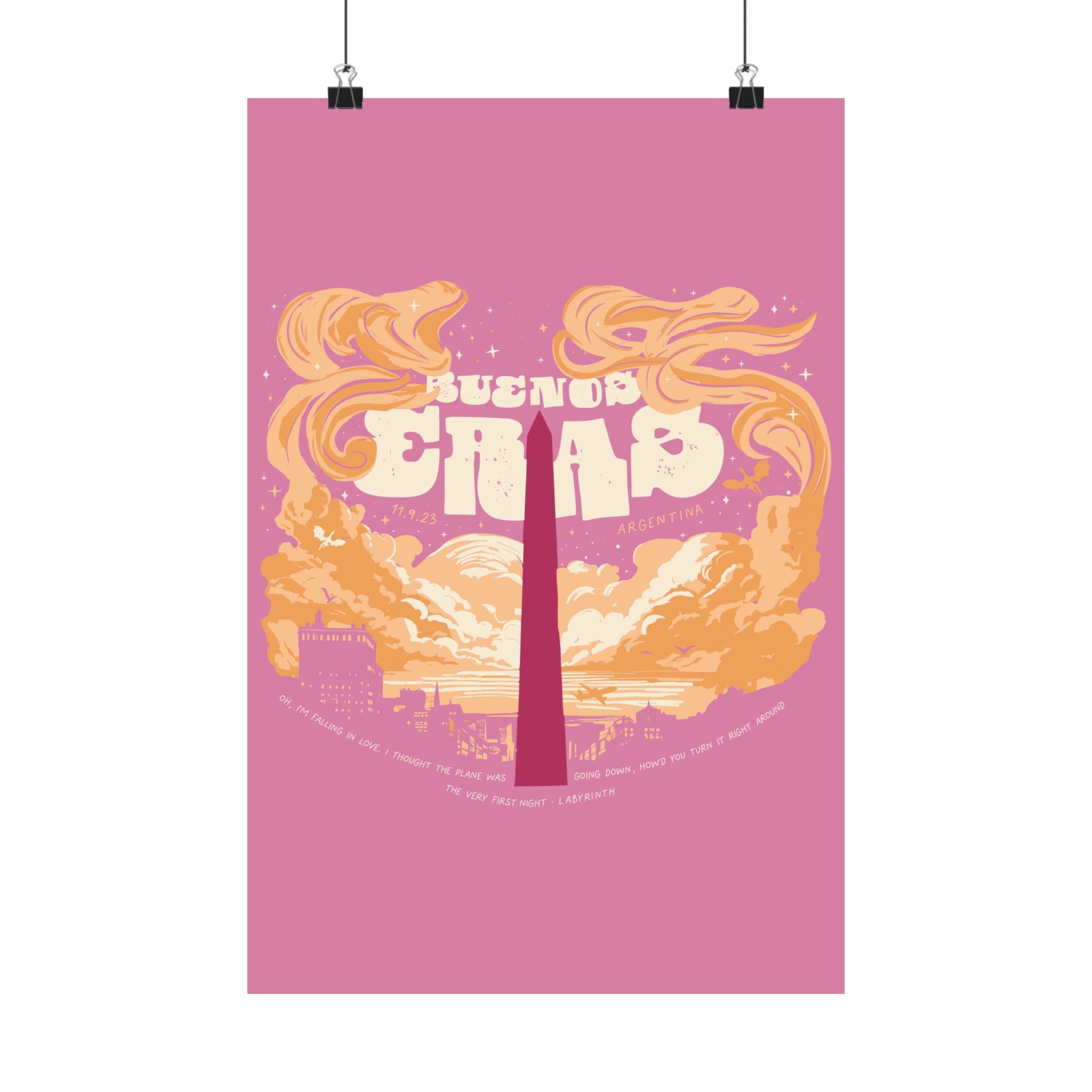 Pink Night One Buenos Aires Eras Tour Poster