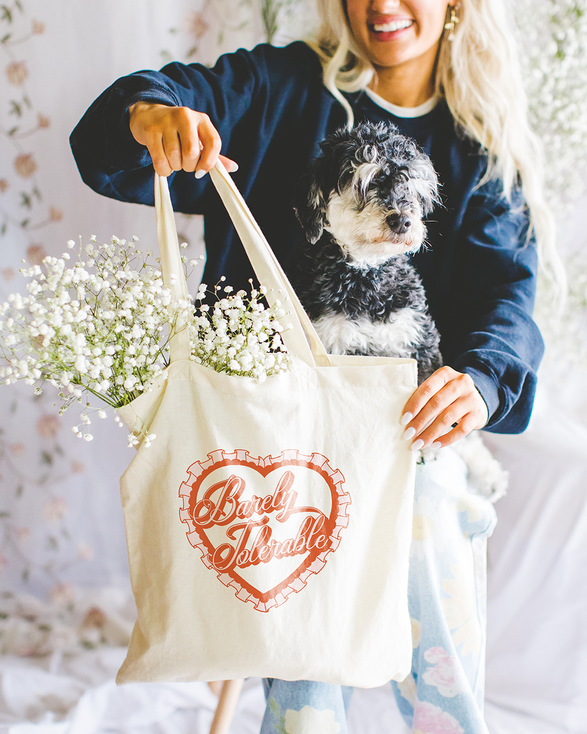 Barely Tolerable Canvas Tote Bag
