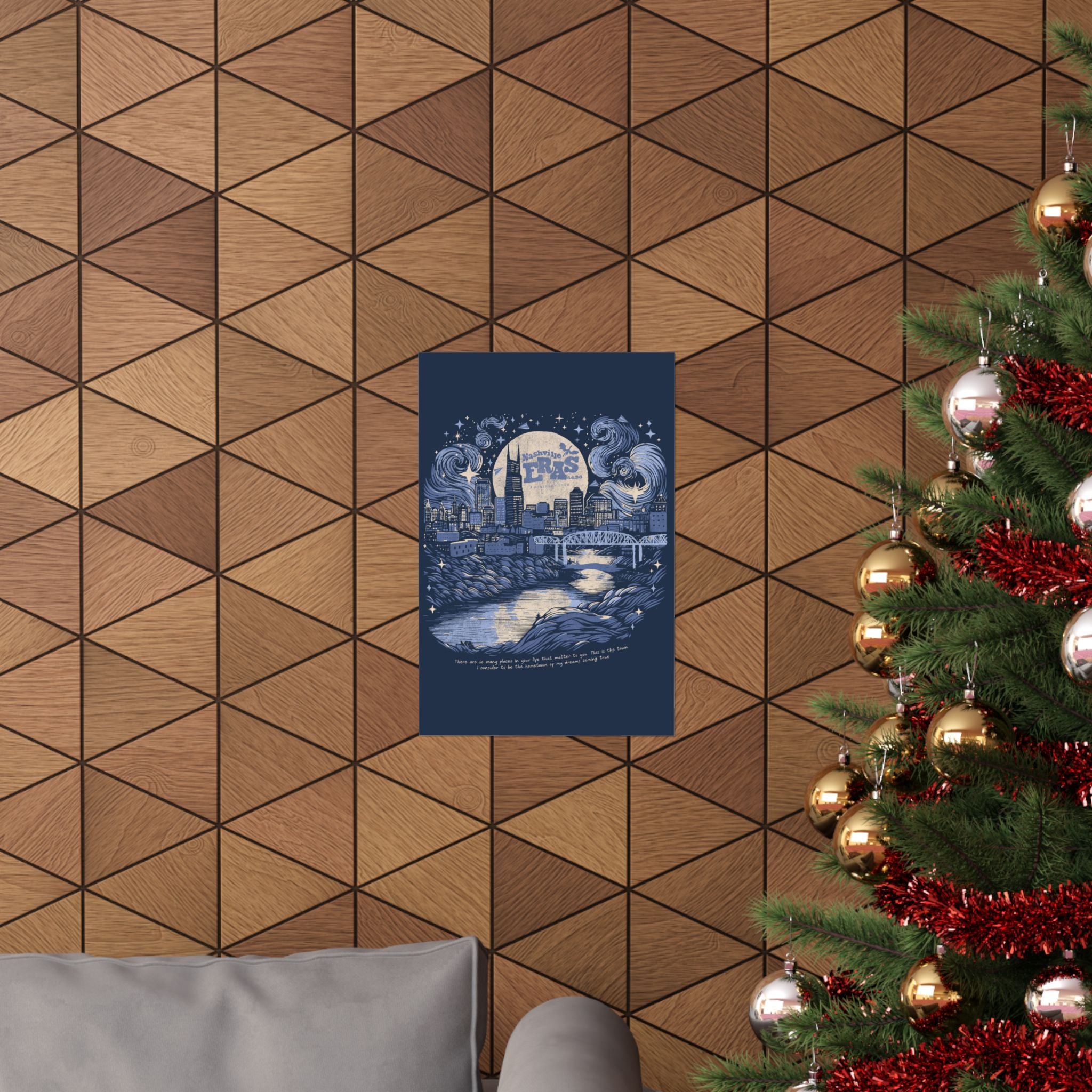 Night Two Nashville Eras Tour Skyline Navy Poster