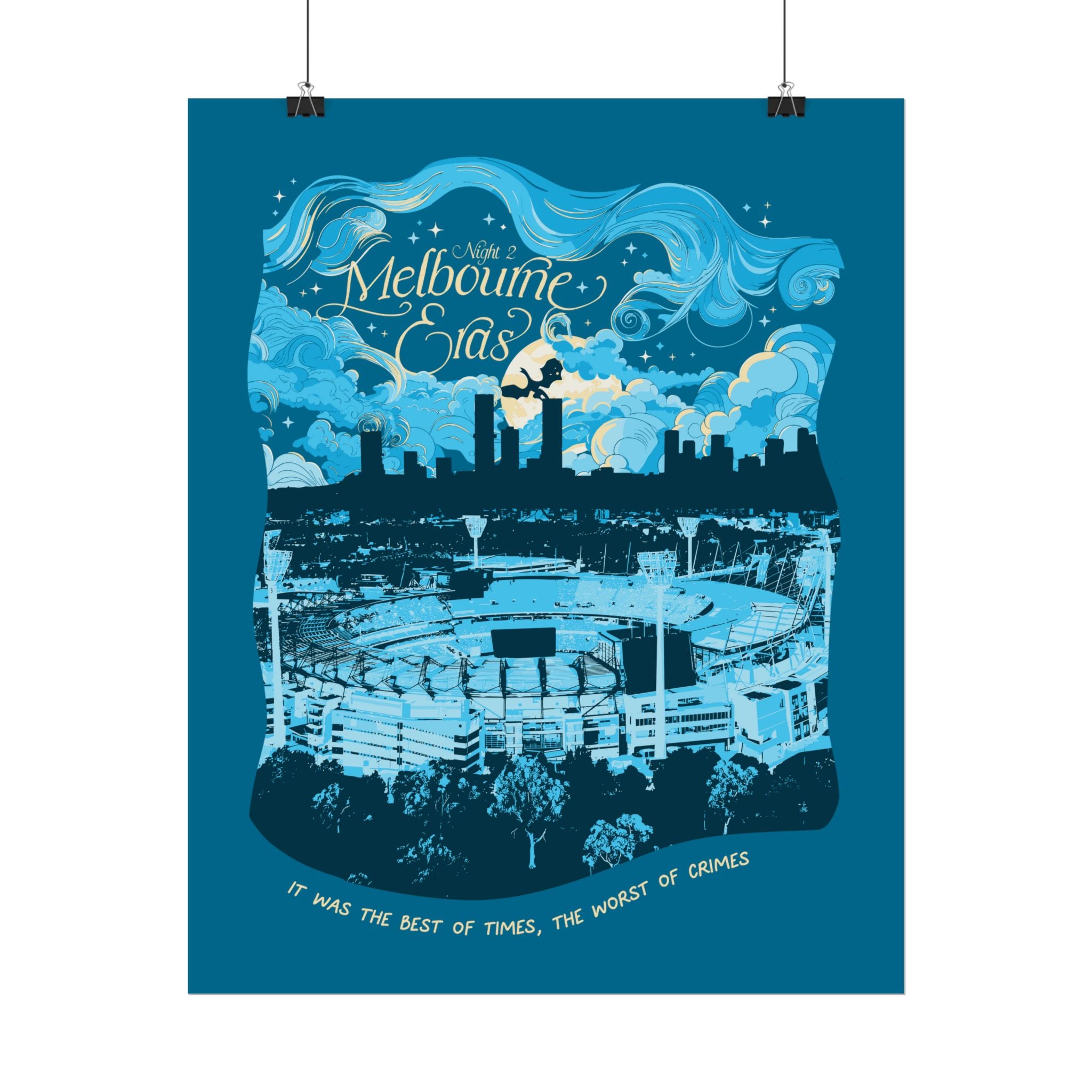 Blue Night Two Melbourne Eras Tour Poster