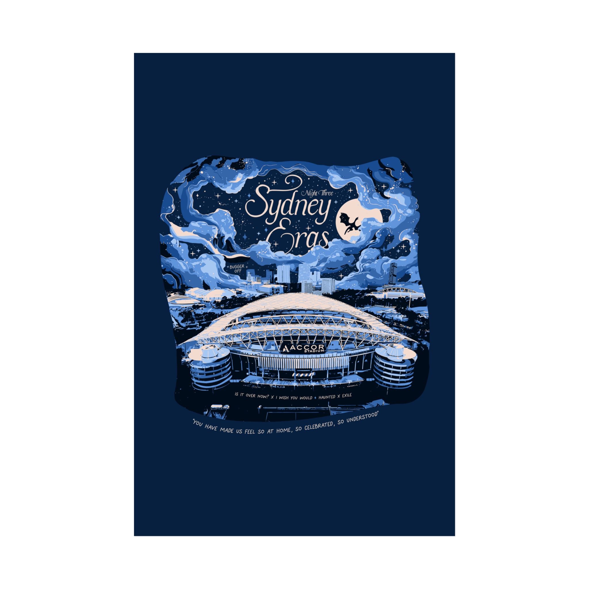 Navy Night Three Sydney Eras Tour Poster