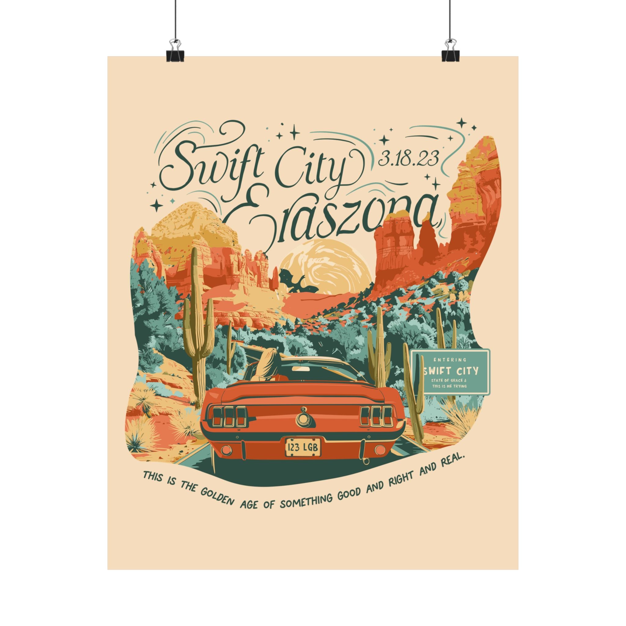 Ivory Night Two Sedona Drive Eraszona Tour Poster
