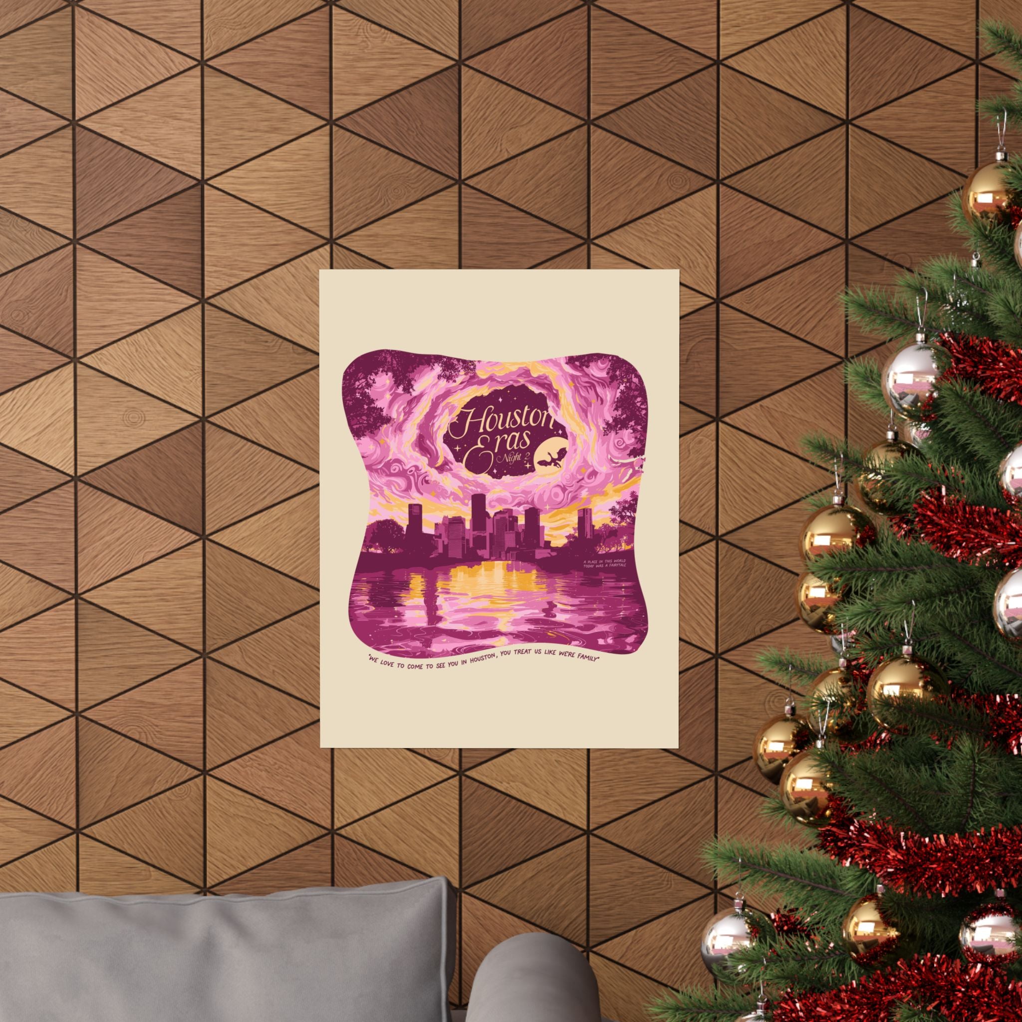 Maroon Surprise Song Dress Night Two Houston Eras Tour Poster