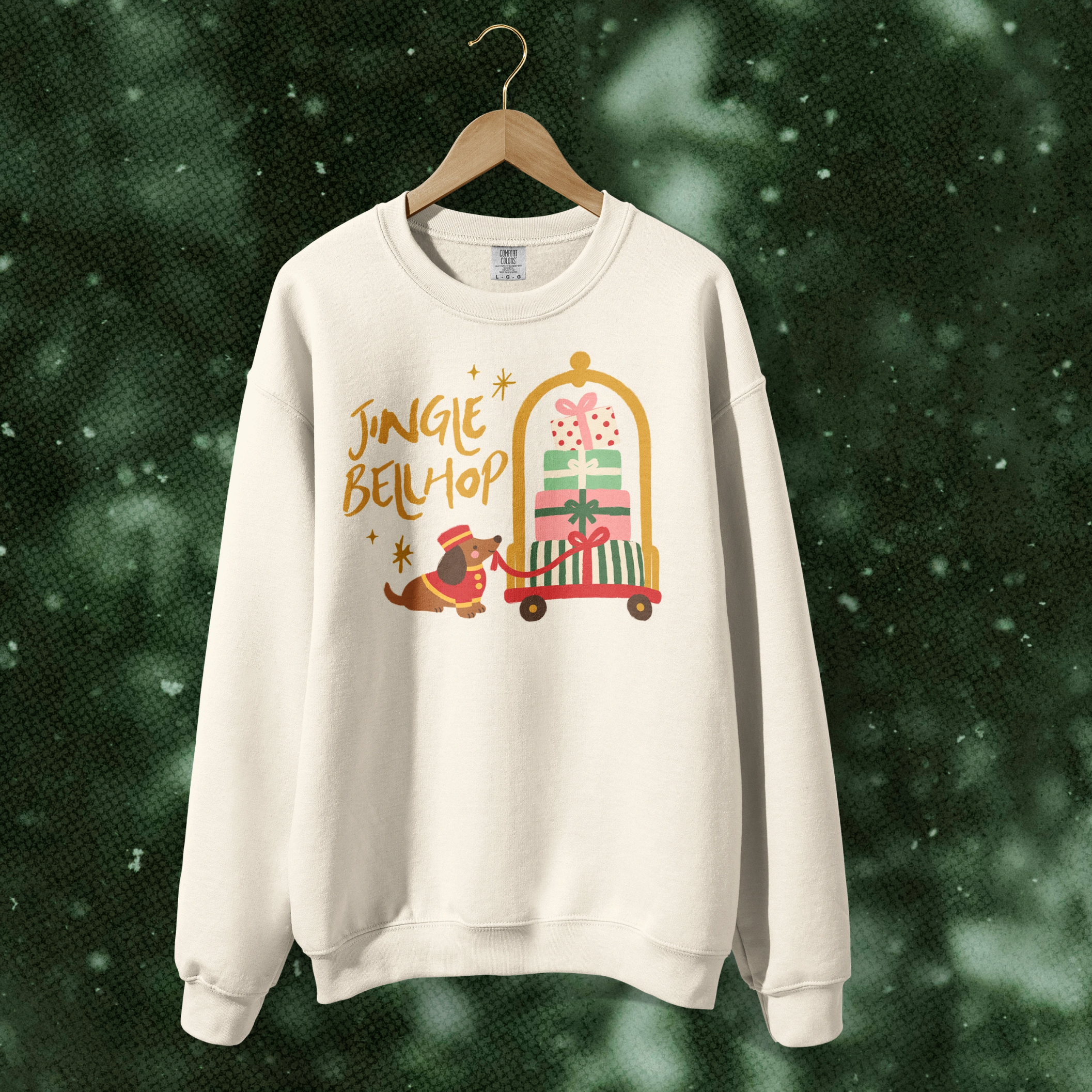 Jingle Bellhop Crewneck in White