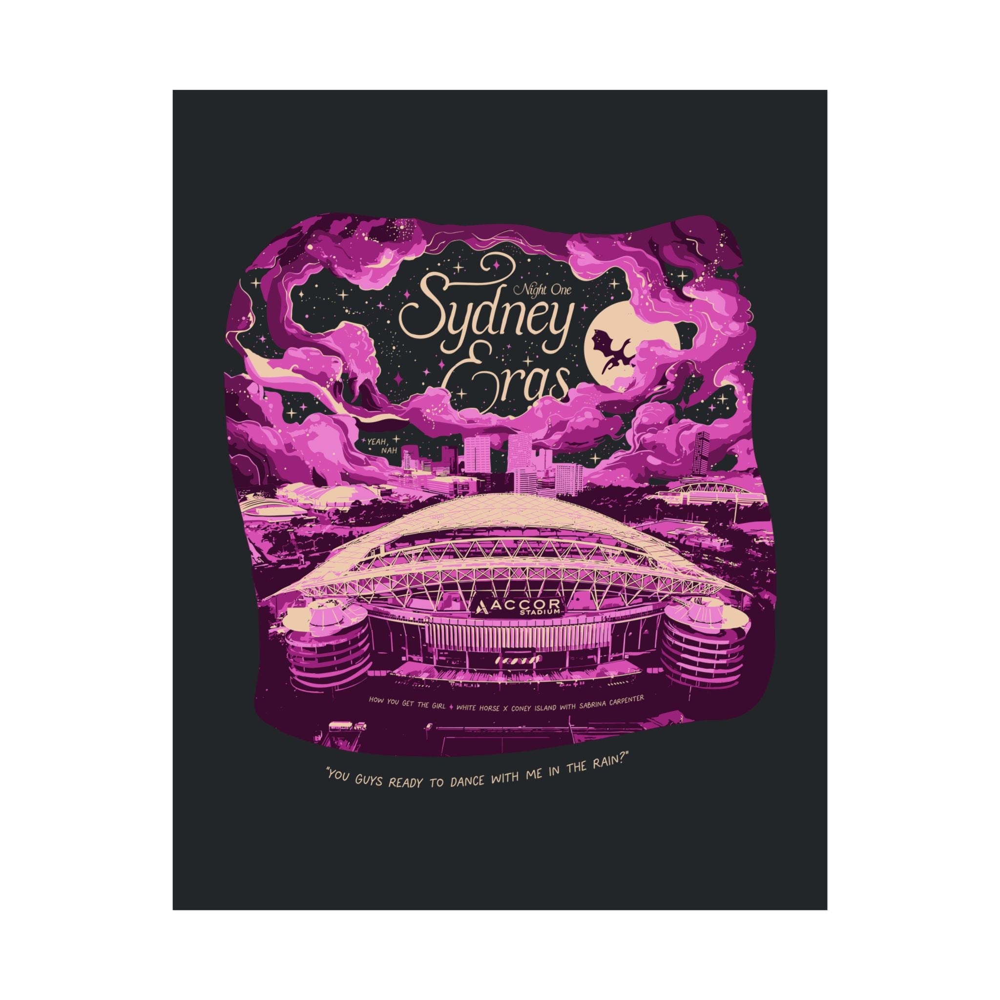 Black Night One Sydney Eras Tour Poster