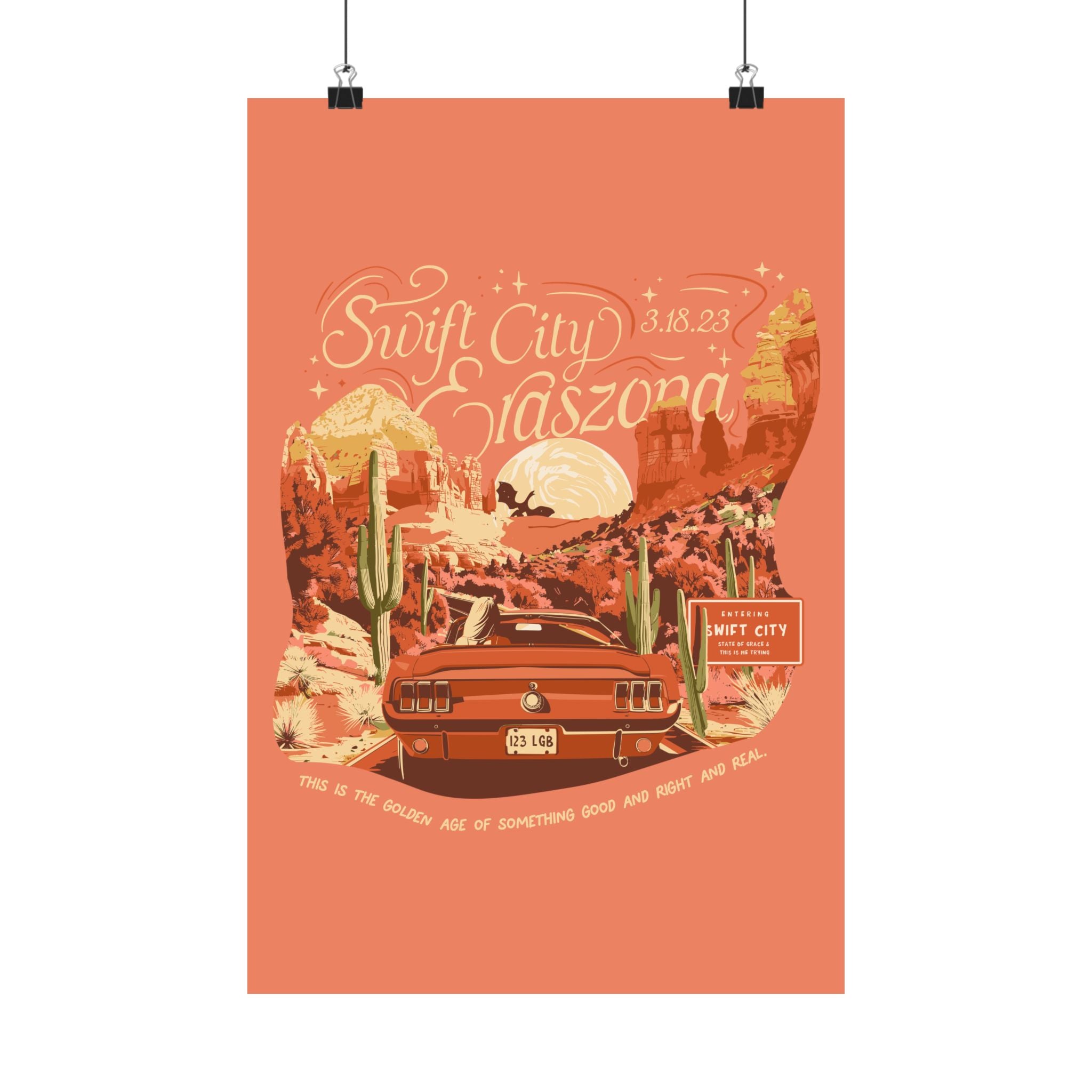 Terracotta Night Two Sedona Drive Eraszona Tour Poster