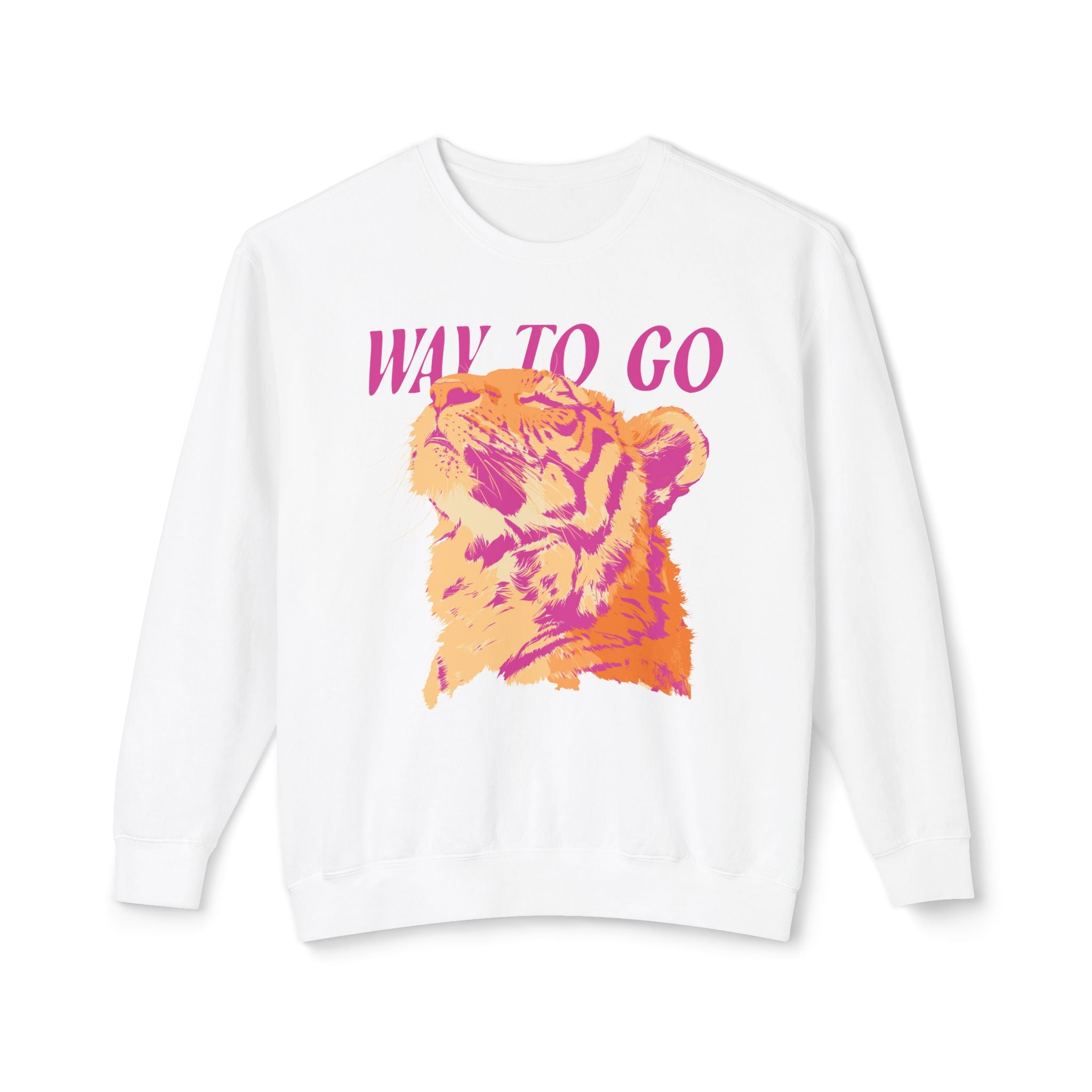 Way To Go Tiger Lightweight Comfort Colors Crewneck