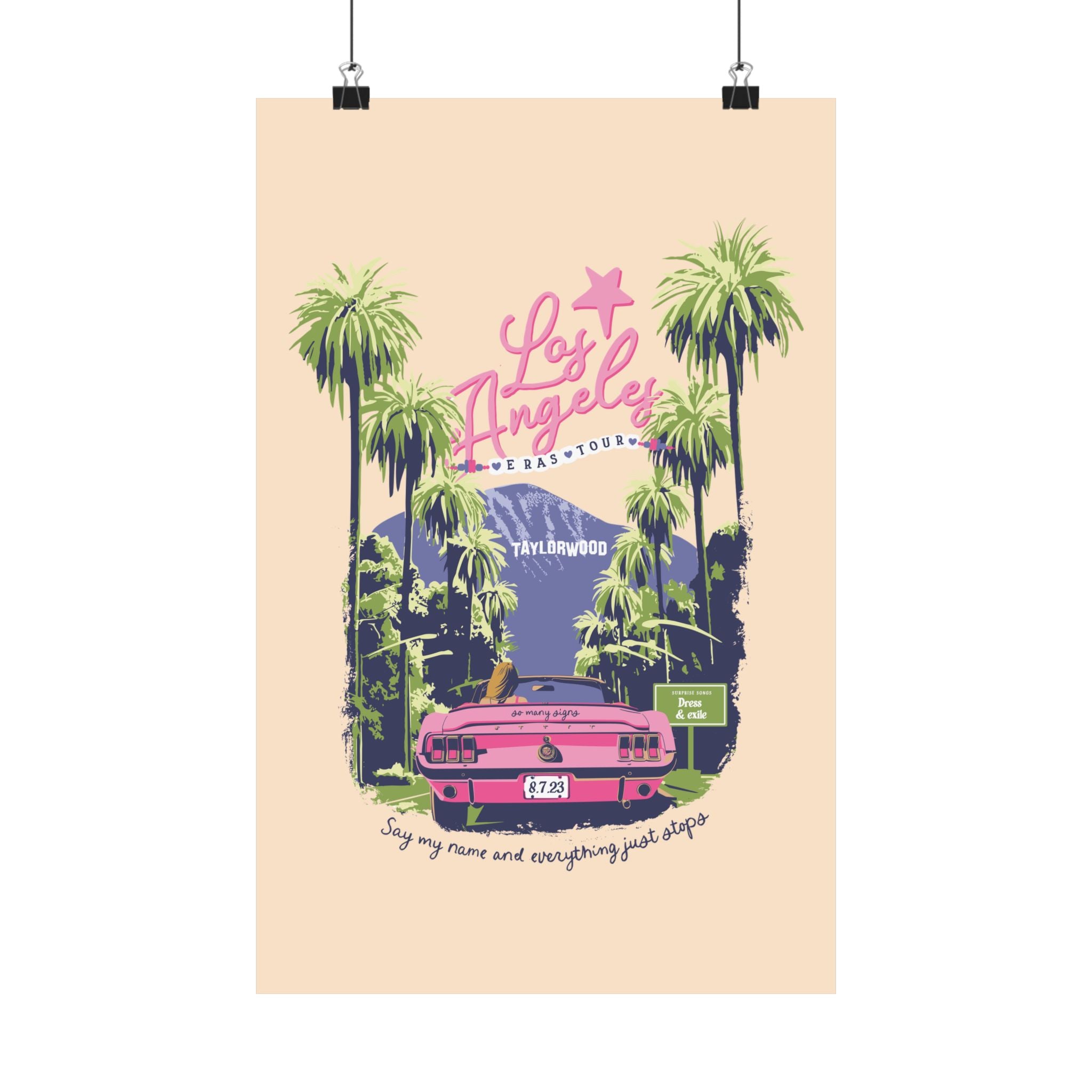 Los Angeles Eras Night Four Taylorwood Poster
