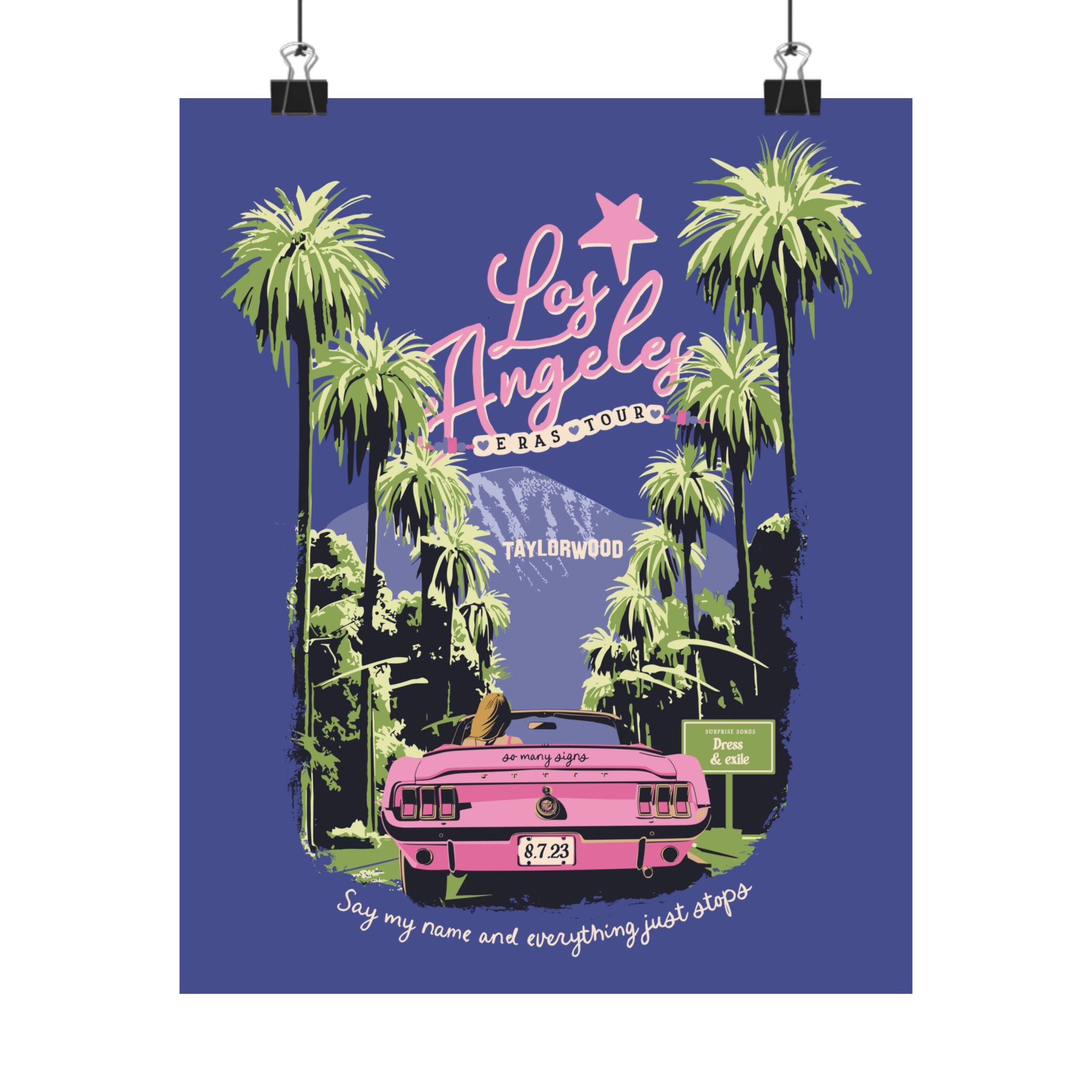 Los Angeles Eras Night Four Taylorwood Poster