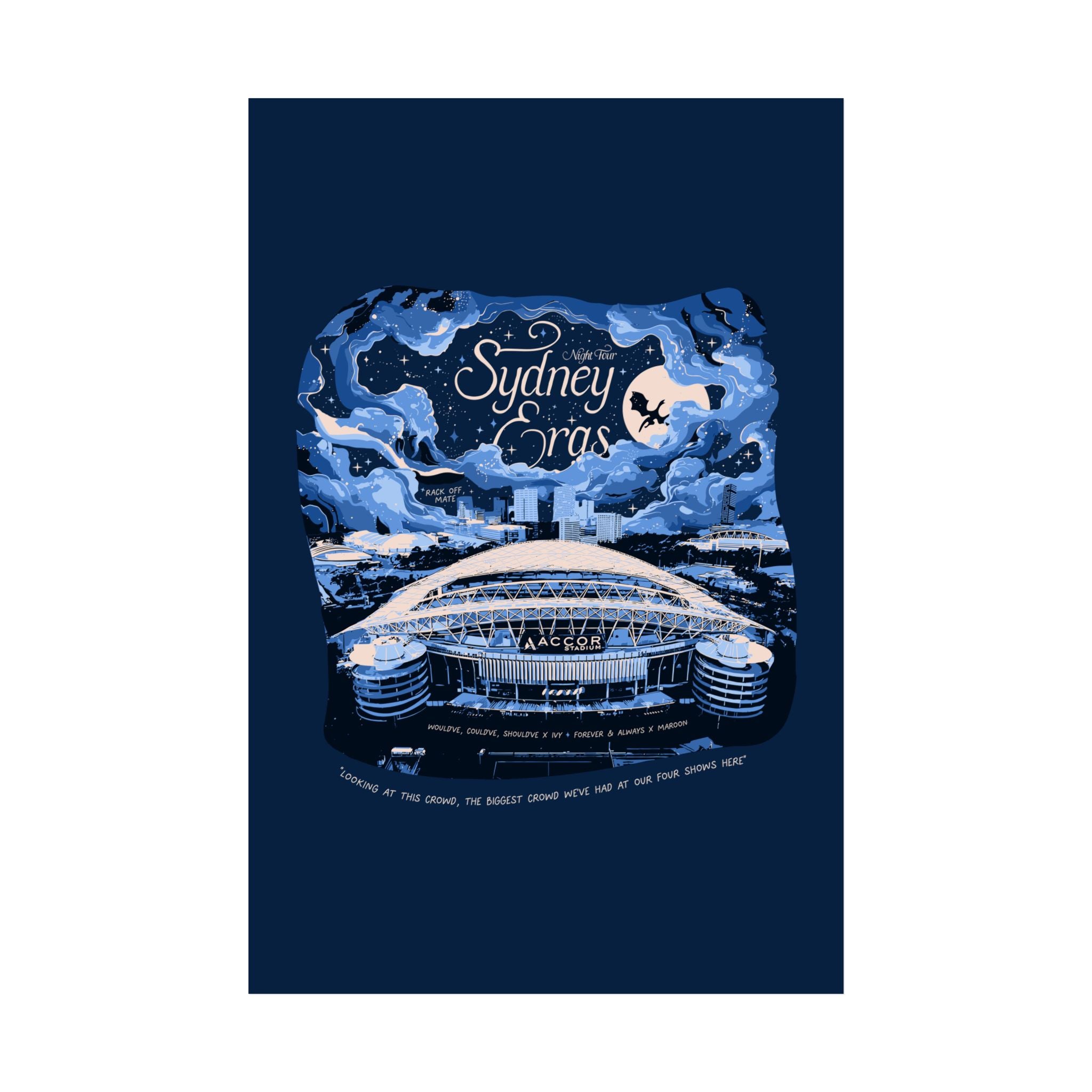 Navy Night Four Sydney Eras Tour Poster
