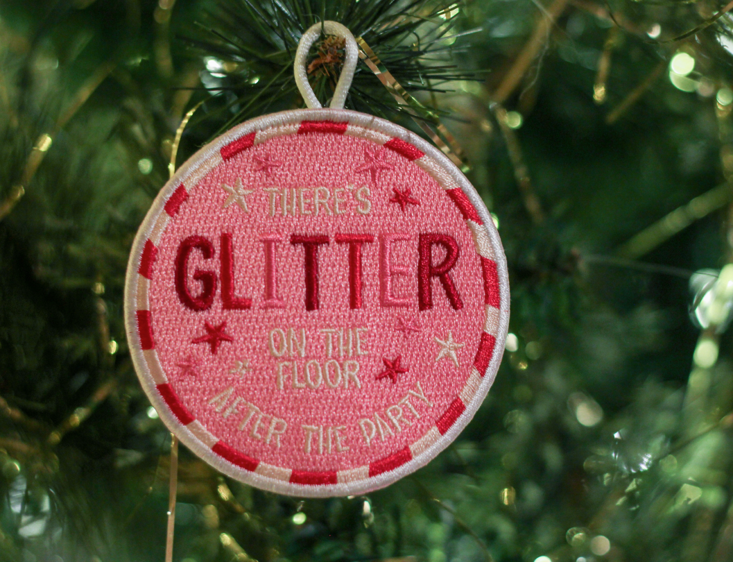 Embroidered Glitter On The Floor Ornament