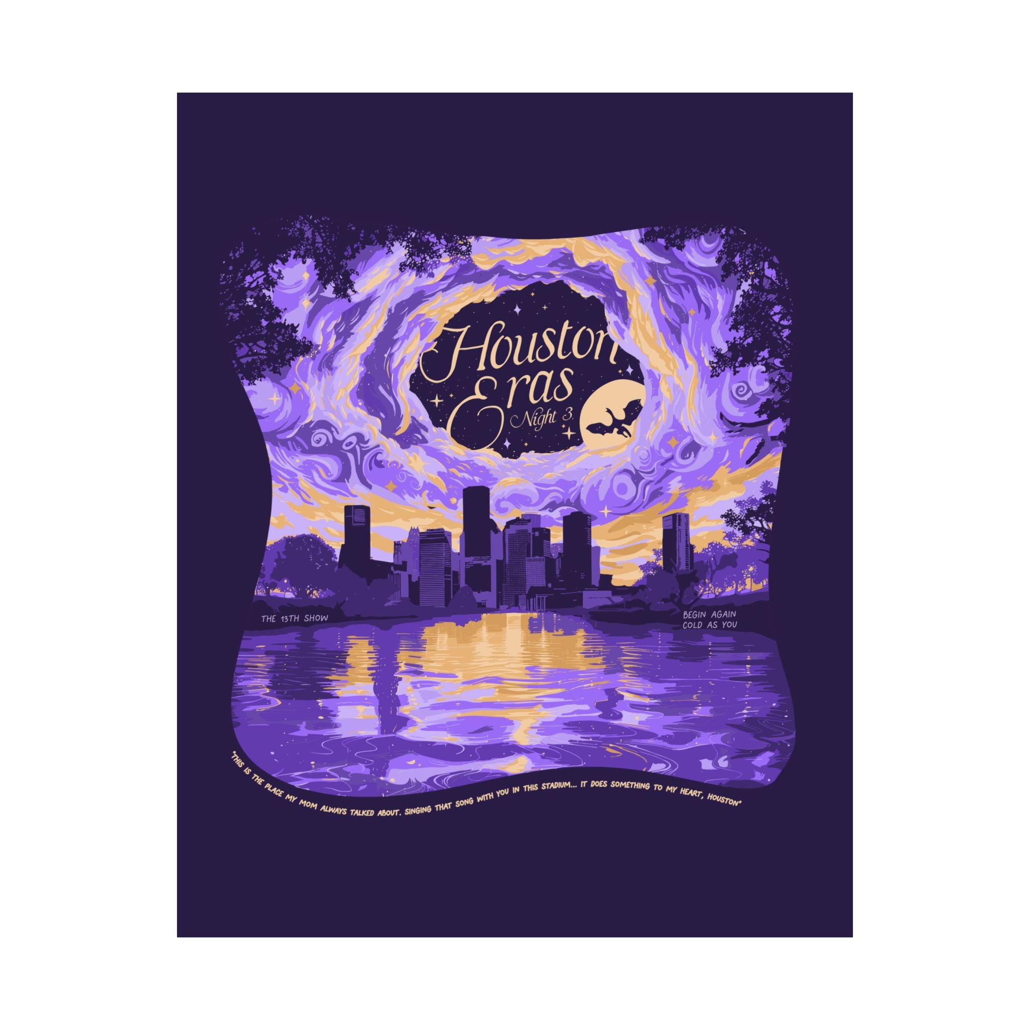 Purple Night Three Houston Eras Poster