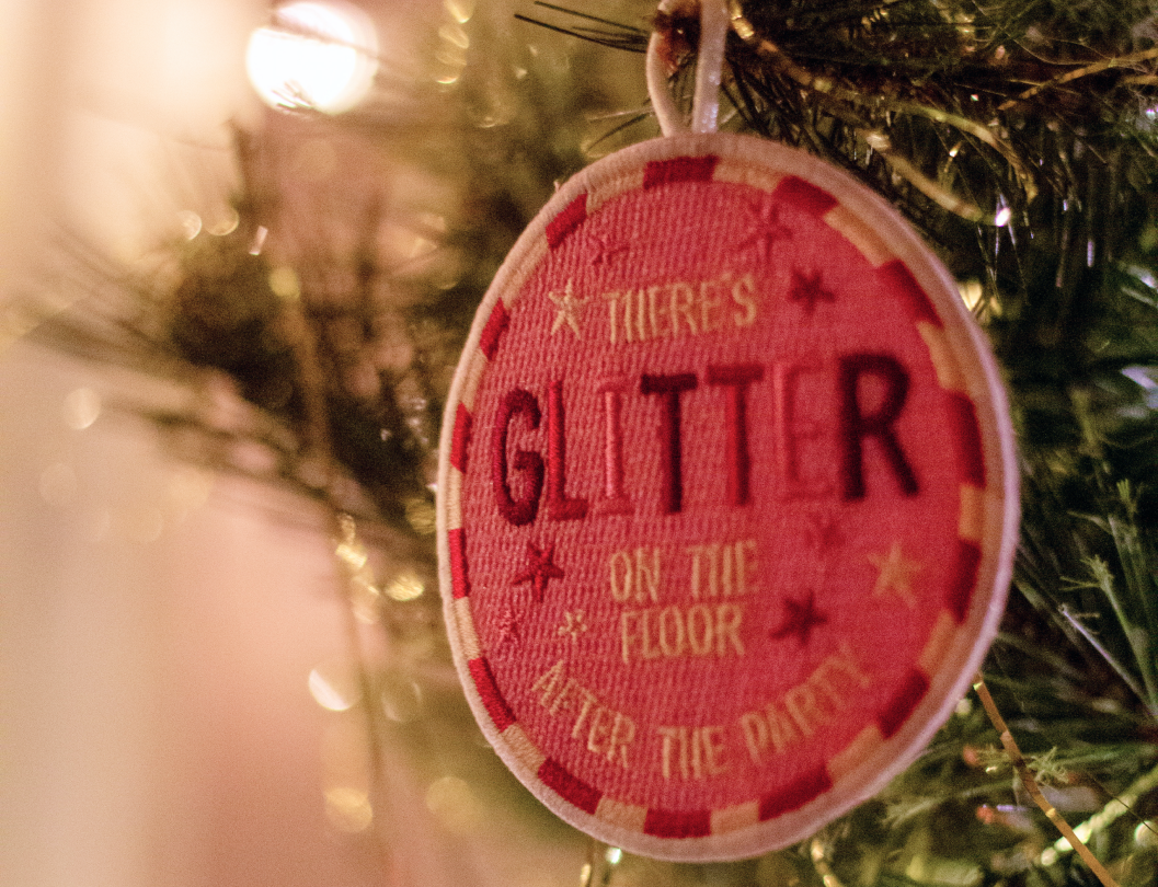 Embroidered Glitter On The Floor Ornament