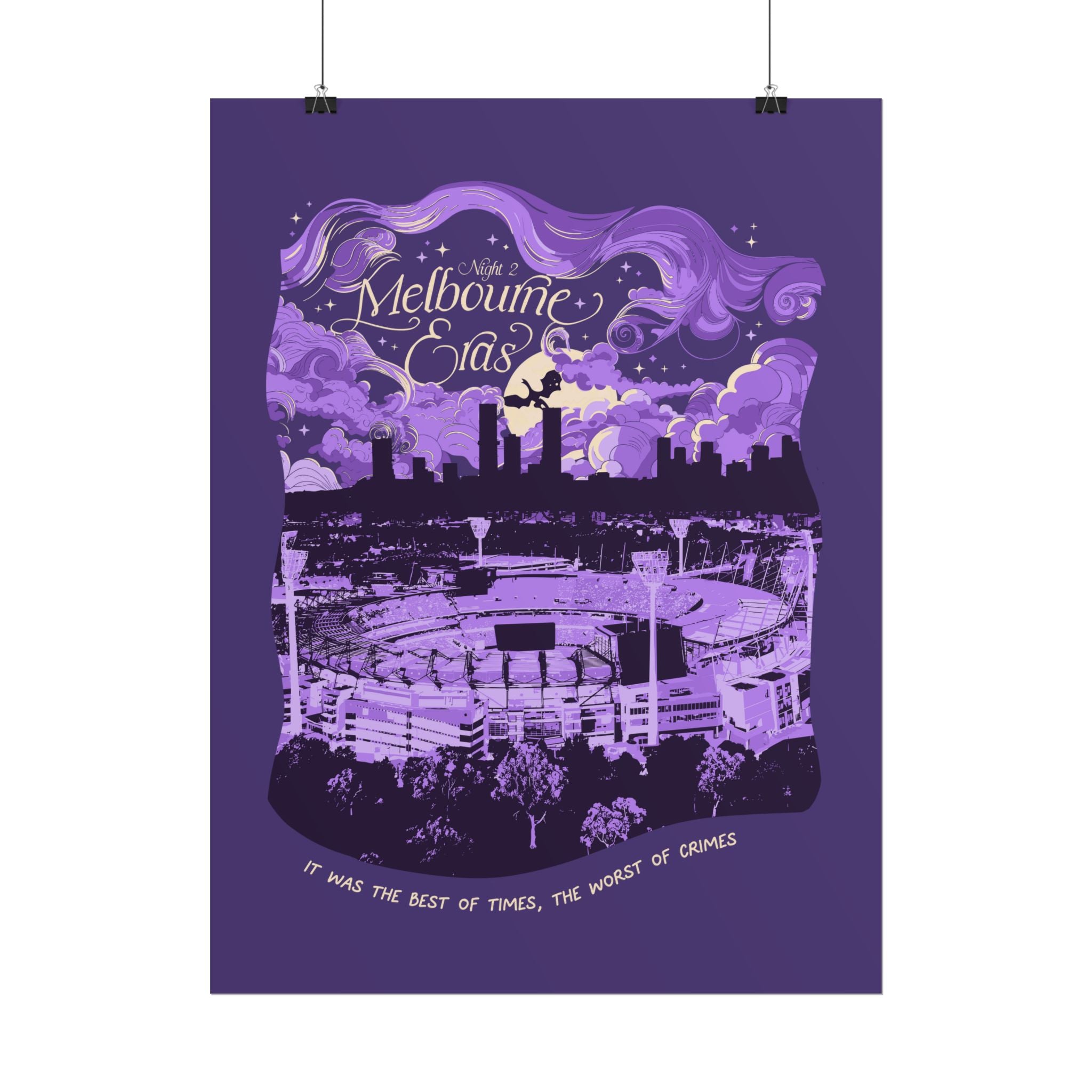 Purple Night Two Melbourne Eras Tour Poster