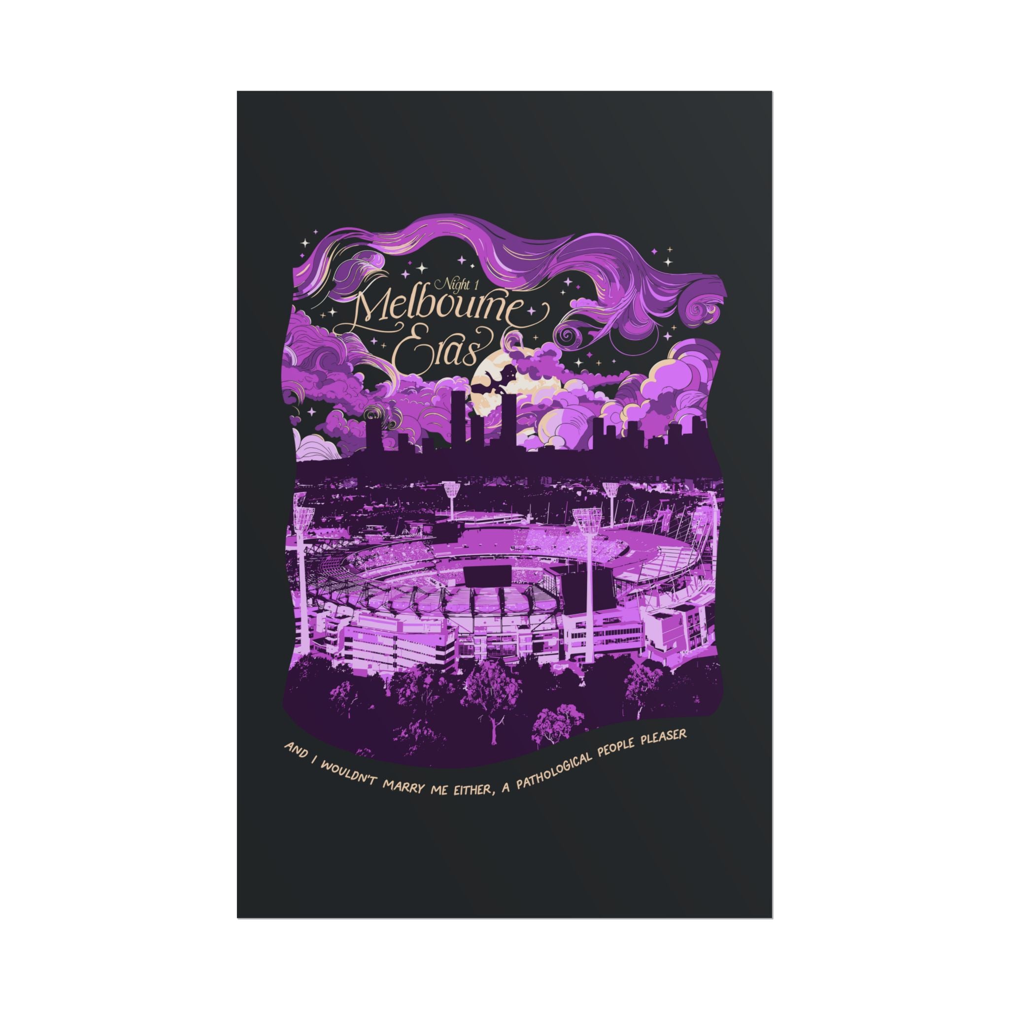 Black Night One Melbourne Eras Tour Poster