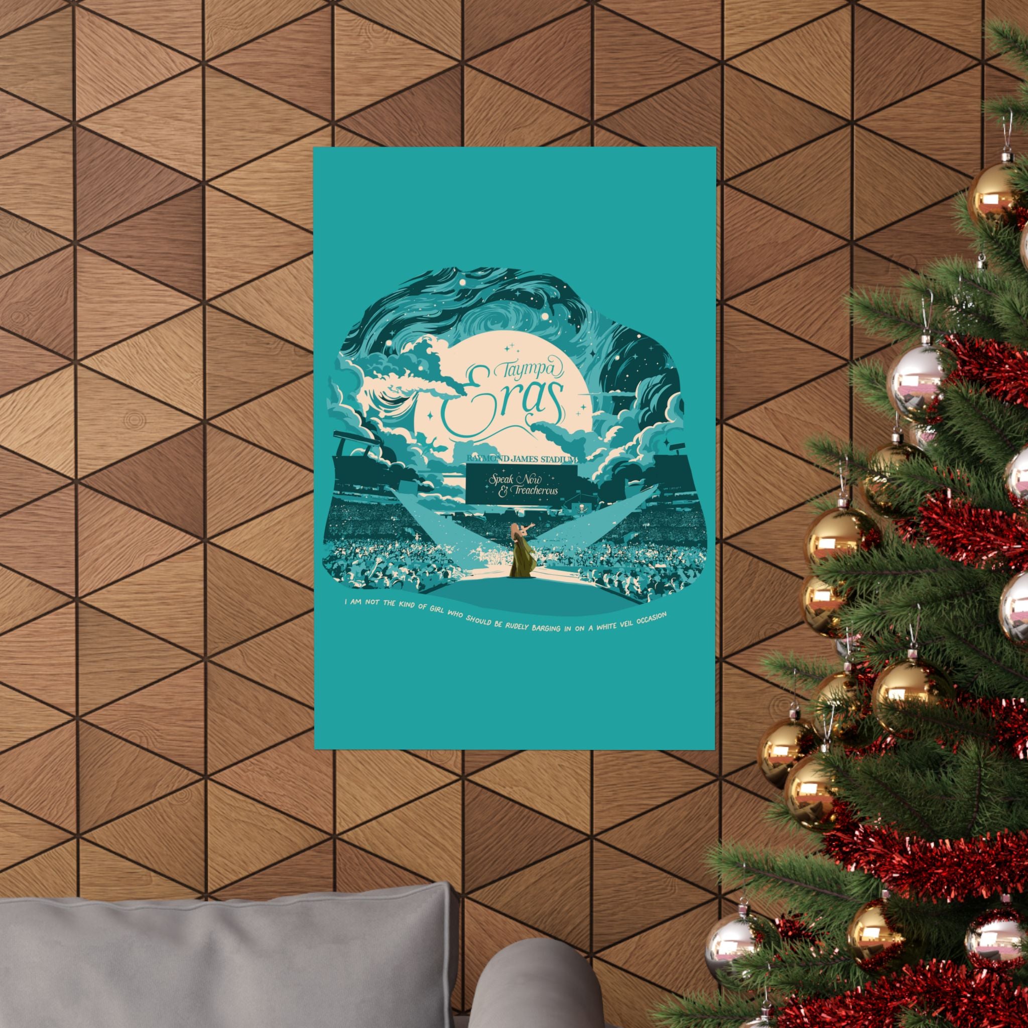 Teal Night One Tampa Eras Tour Poster