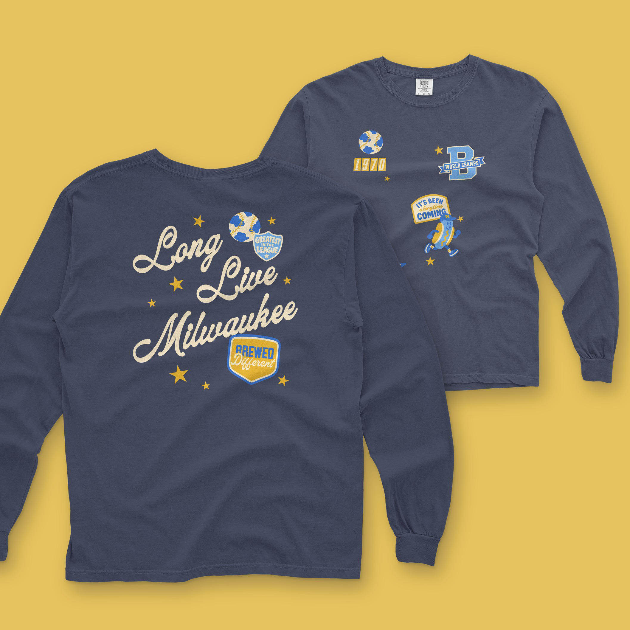 Long Live Milwaukee Long Sleeve Tee in Navy