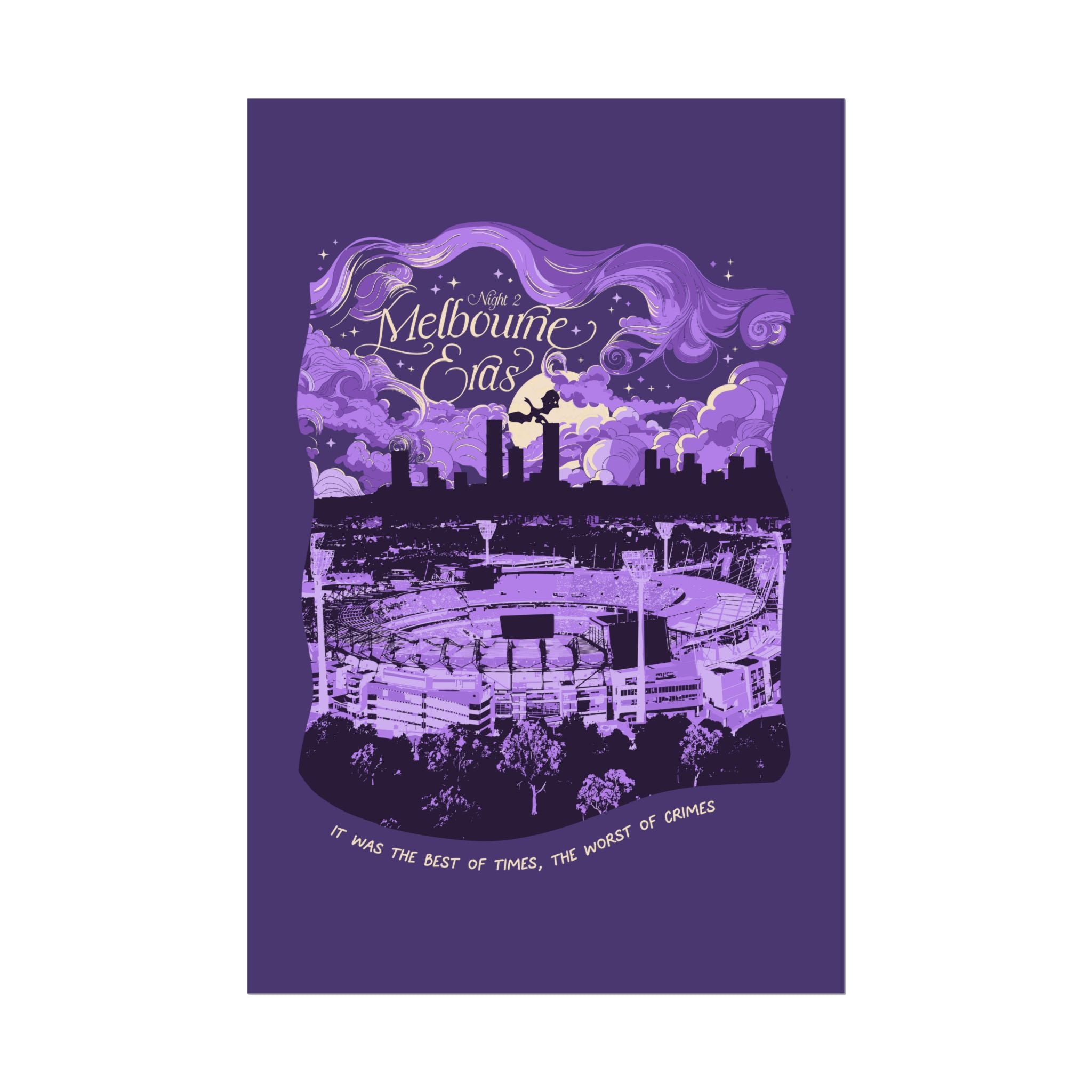 Purple Night Two Melbourne Eras Tour Poster