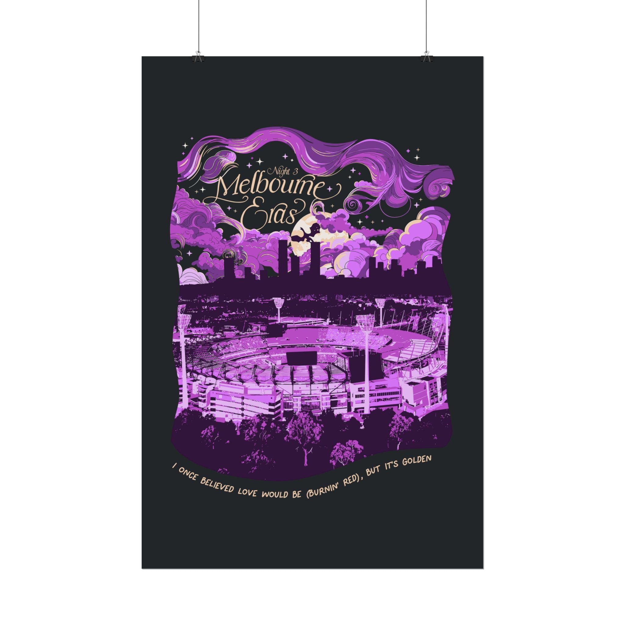 Black Night Three Melbourne Eras Tour Poster