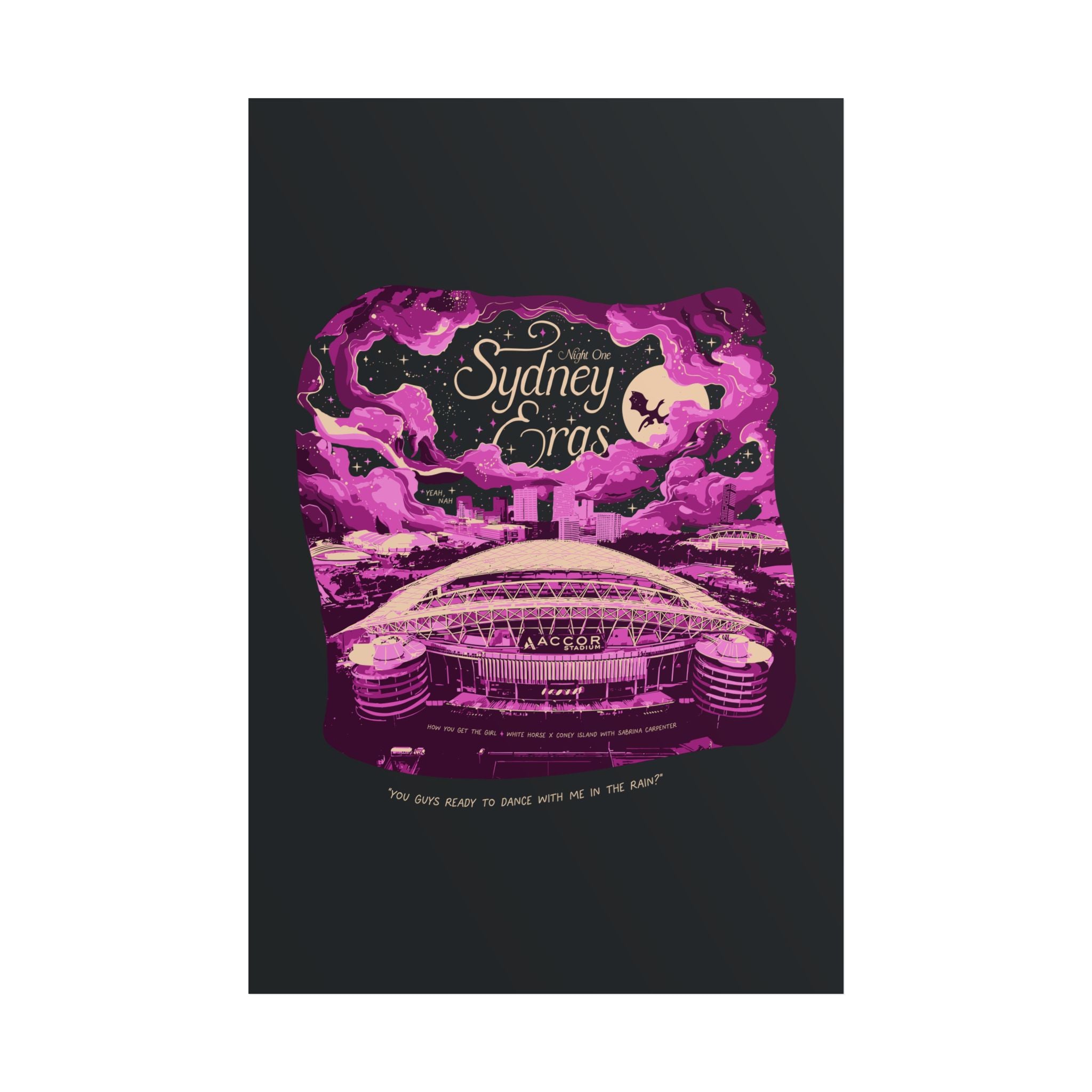 Black Night One Sydney Eras Tour Poster
