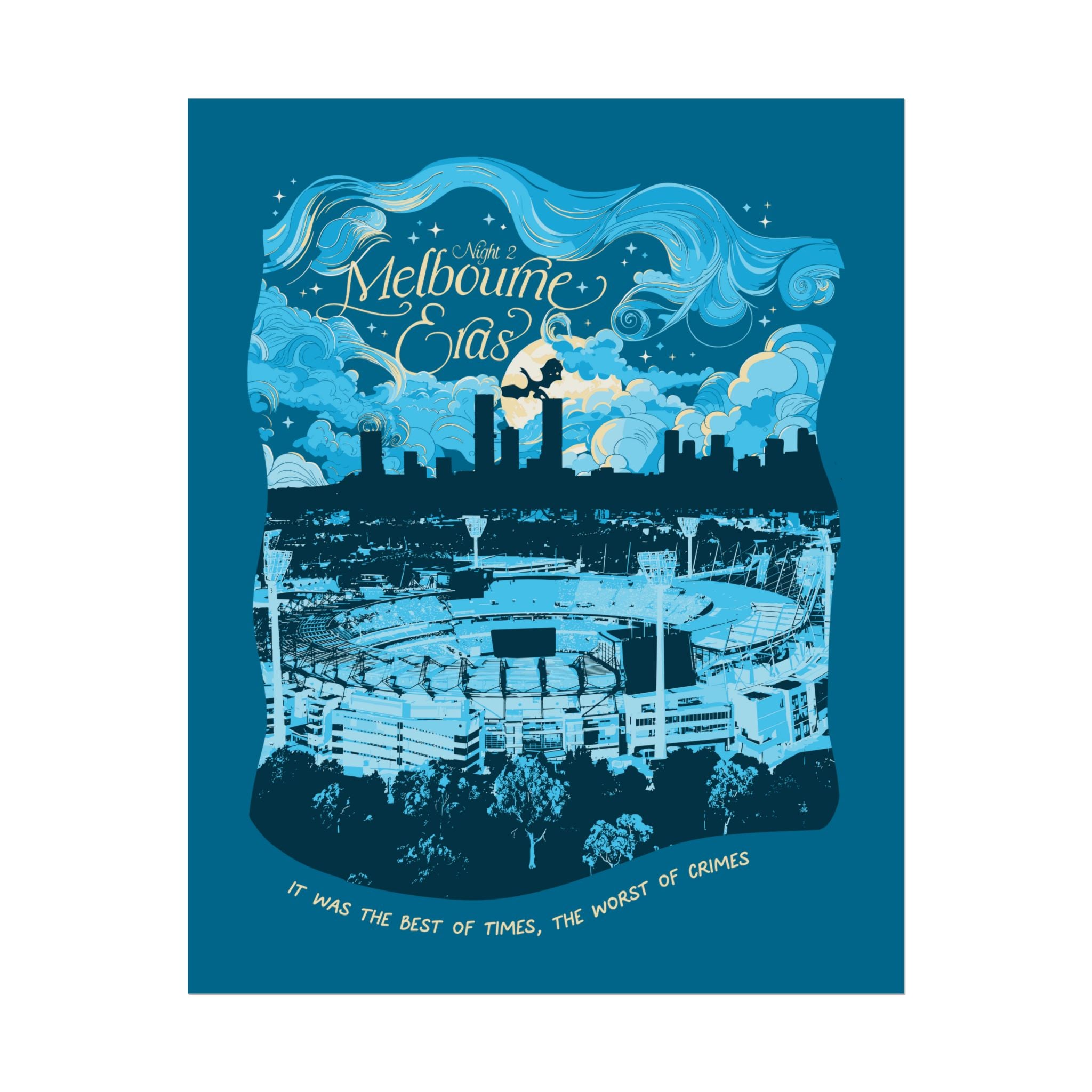 Blue Night Two Melbourne Eras Tour Poster