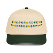 Long Live Green Bay Friendship Bracelet Trucker Hat in Dark Green/Natural