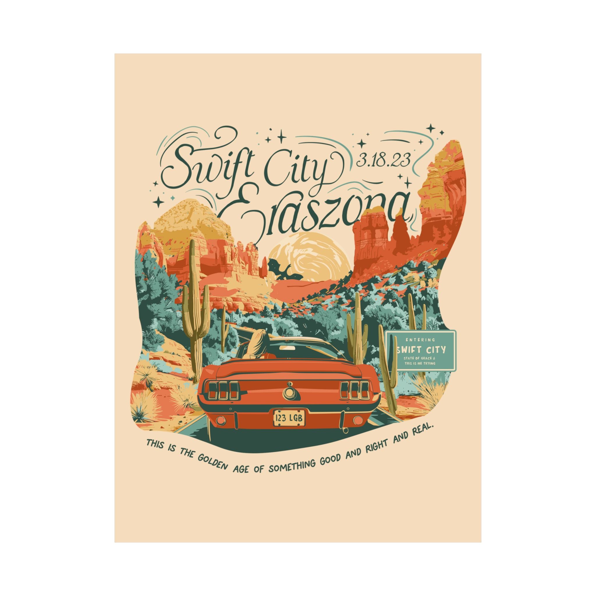 Ivory Night Two Sedona Drive Eraszona Tour Poster