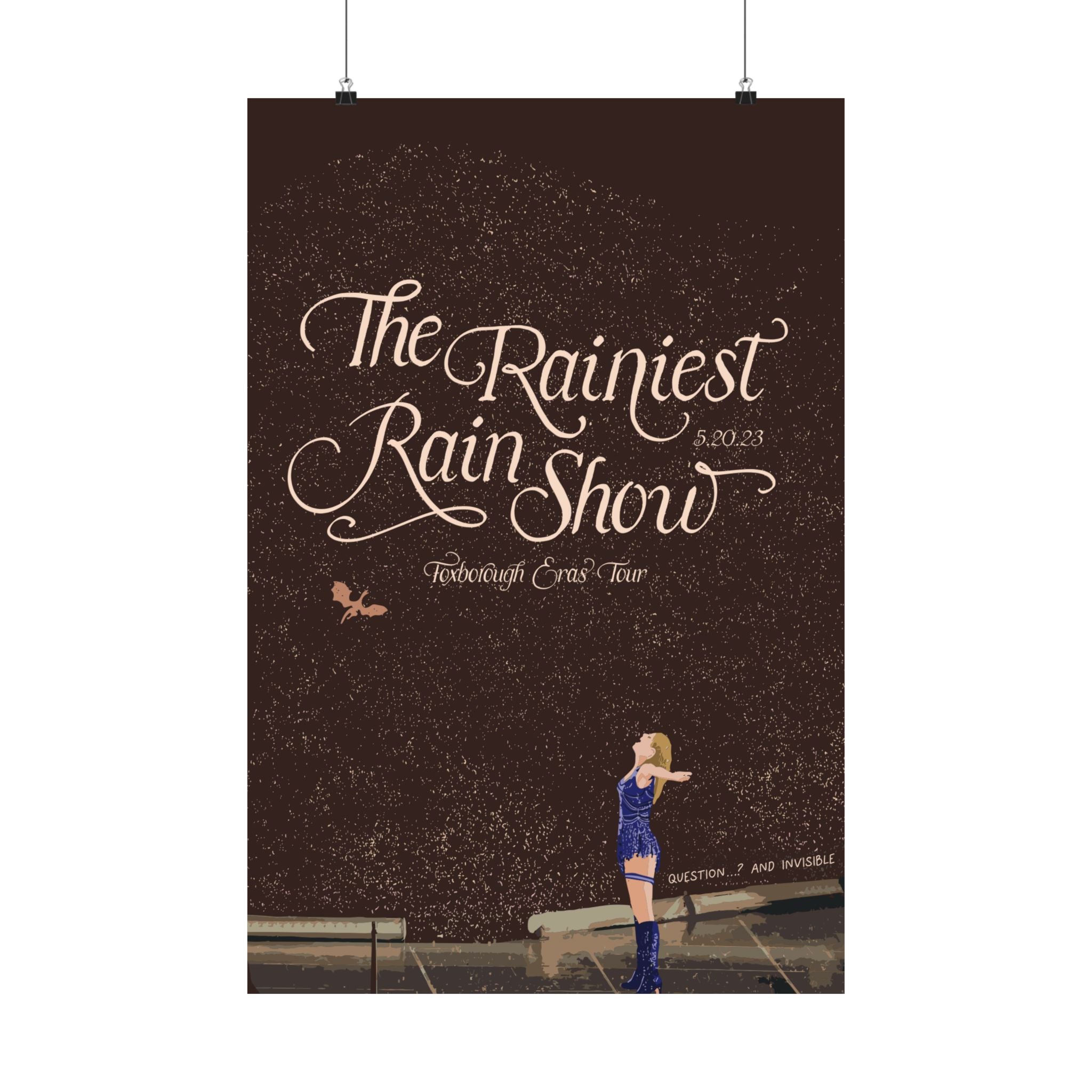 Brown Foxborough Rainiest Rain Show Poster