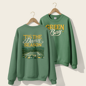 ’Tis the Damn Season Green Bay Crewneck in Light Green