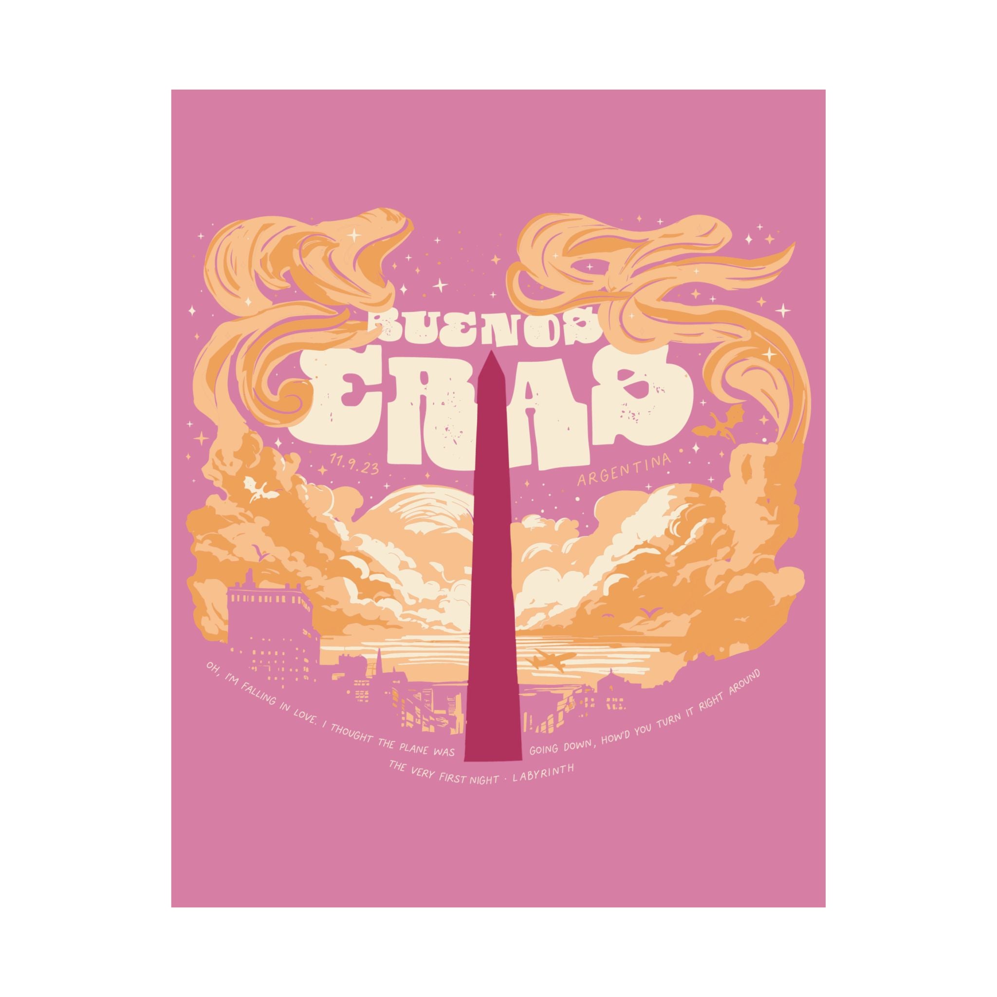 Pink Night One Buenos Aires Eras Tour Poster