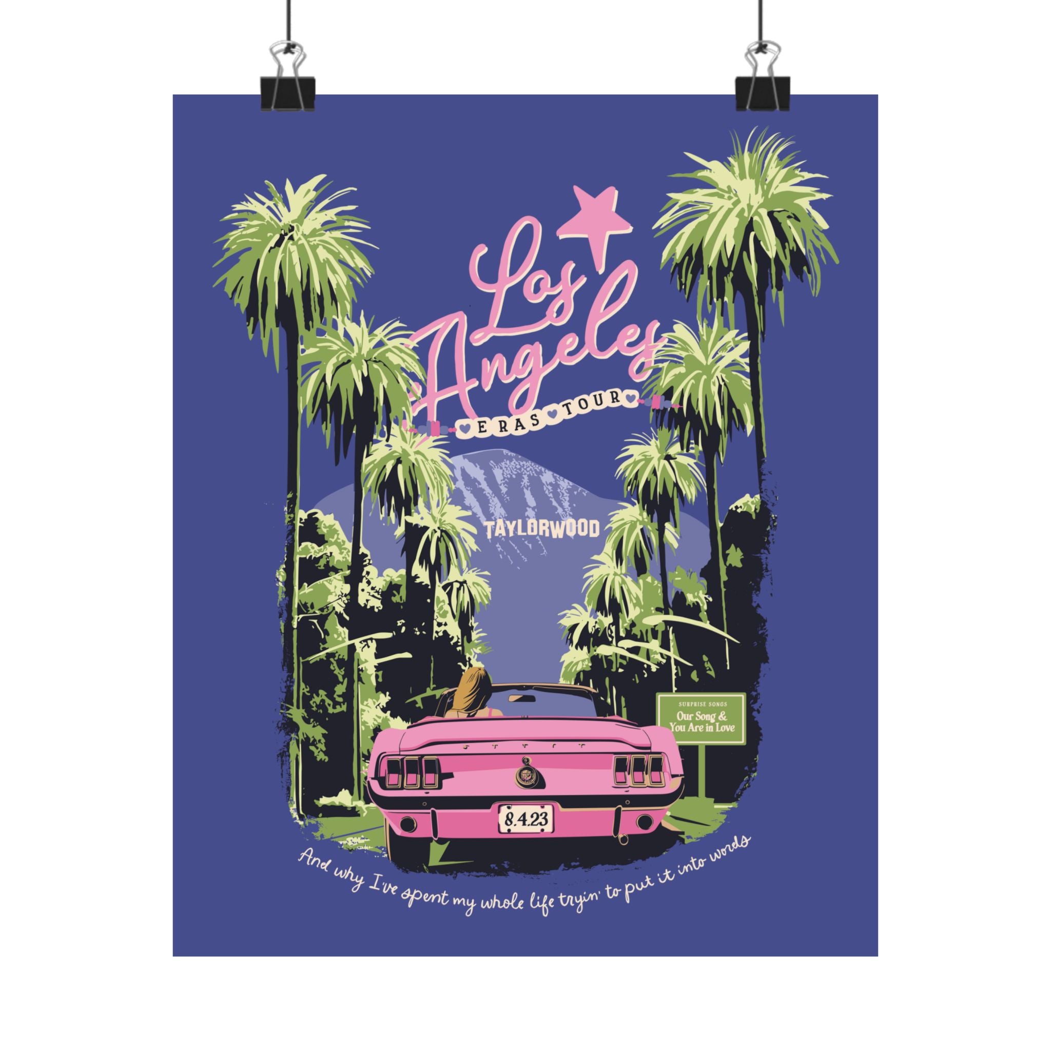 Los Angeles Eras Night Two Taylorwood Poster