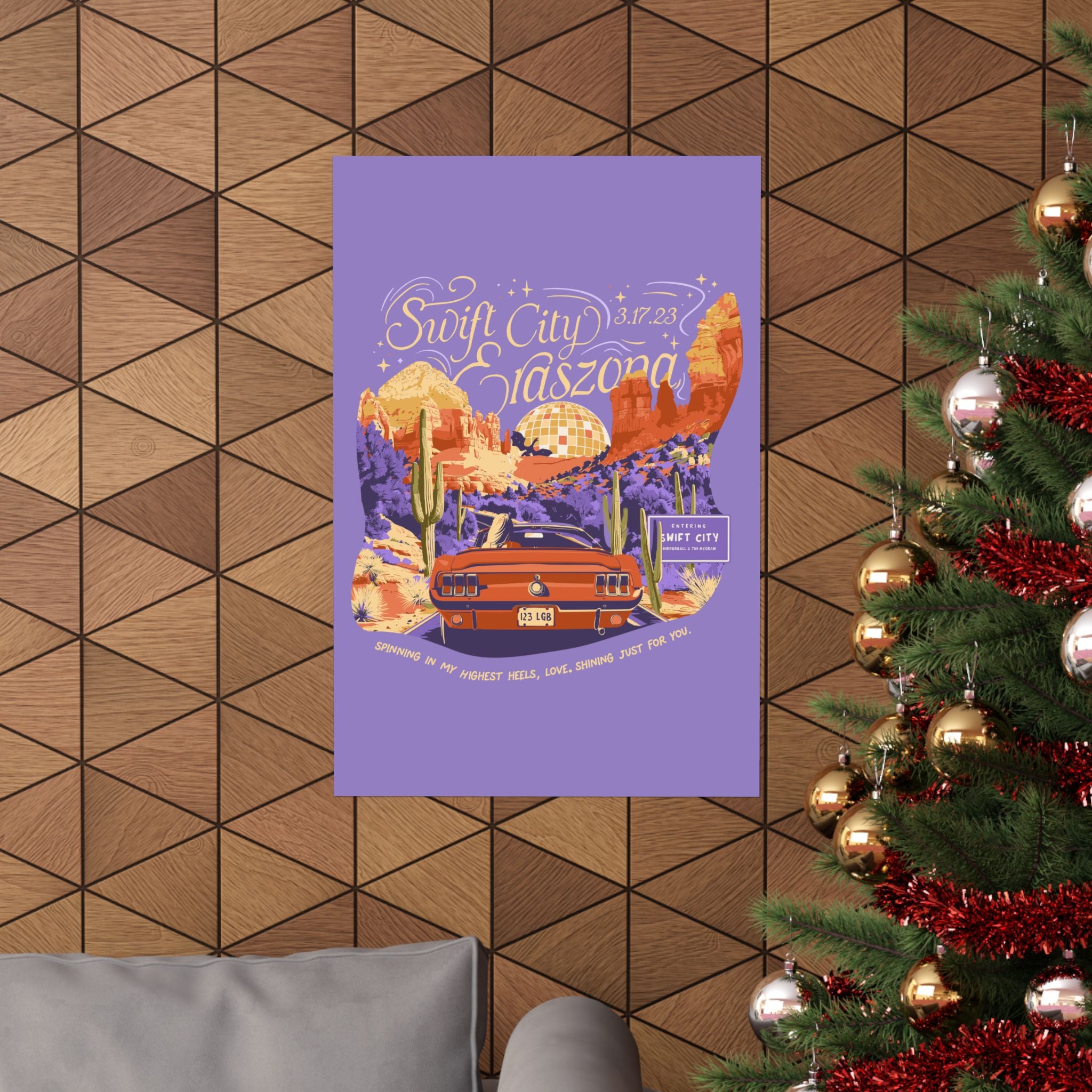 Purple Night One Sedona Drive Eraszona Tour Poster